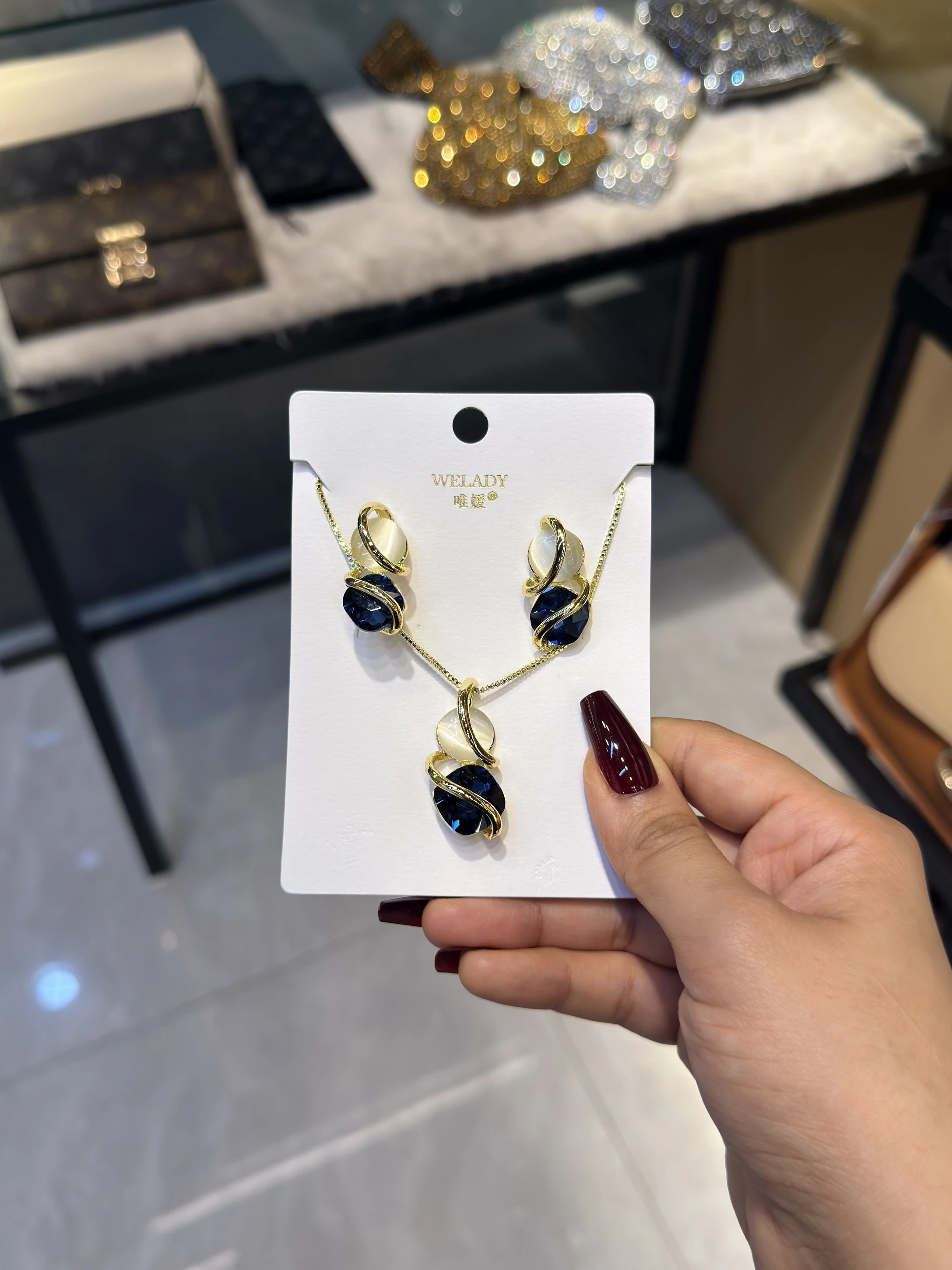 Exclusive Necklace Set – NKS-38 (Blue)