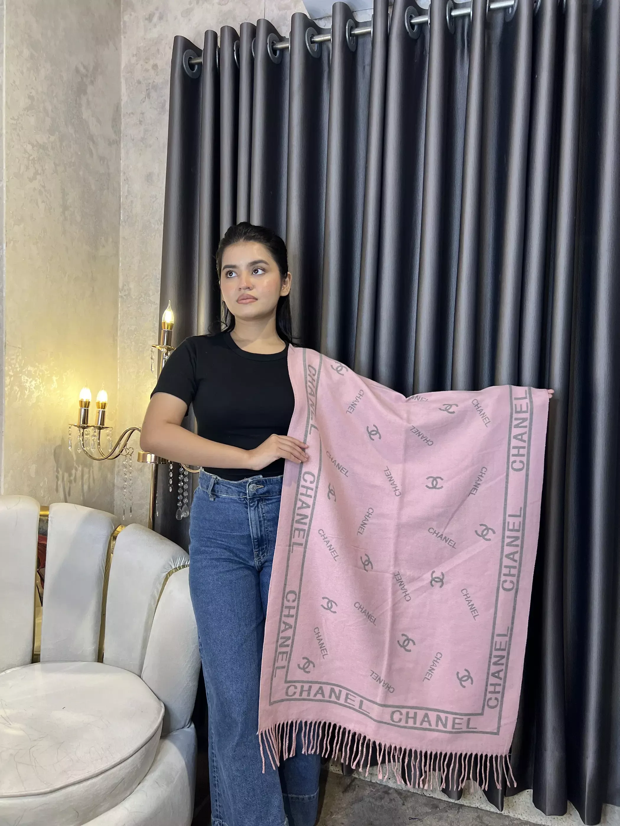 Winter Premium Shawl - CHN-001 (Pink)