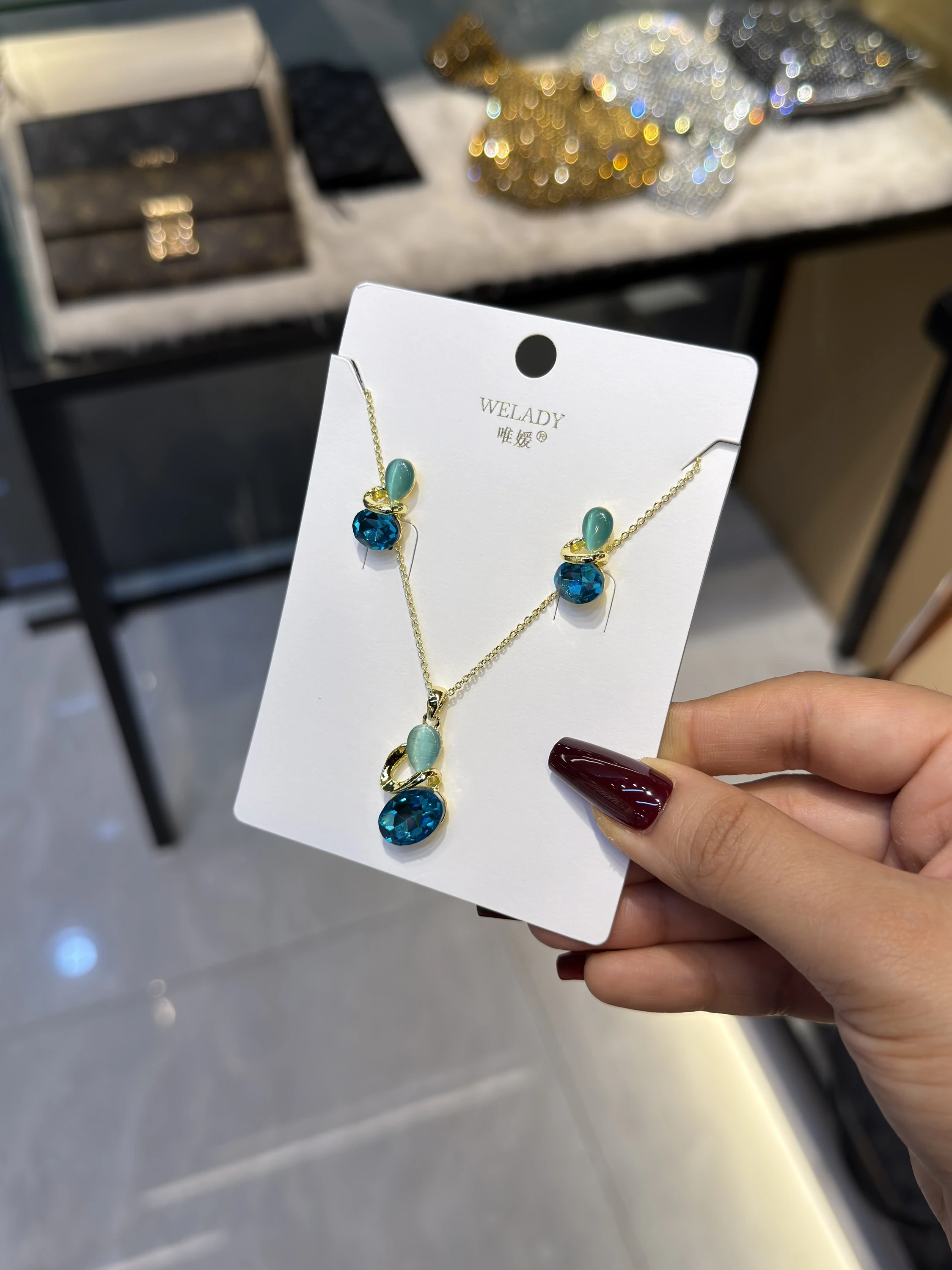 Exclusive Necklace Set – NKS-45 (Ocean Blue)