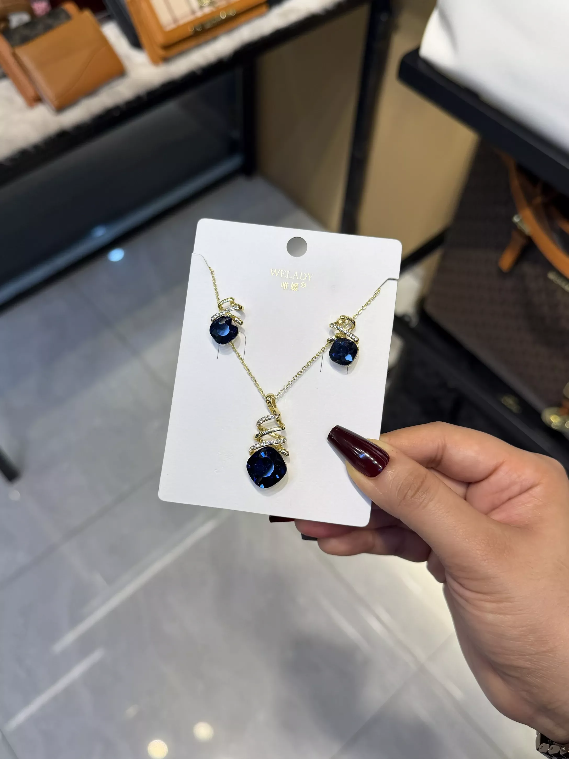 Exclusive Necklace Set – NKS-13 (Blue)