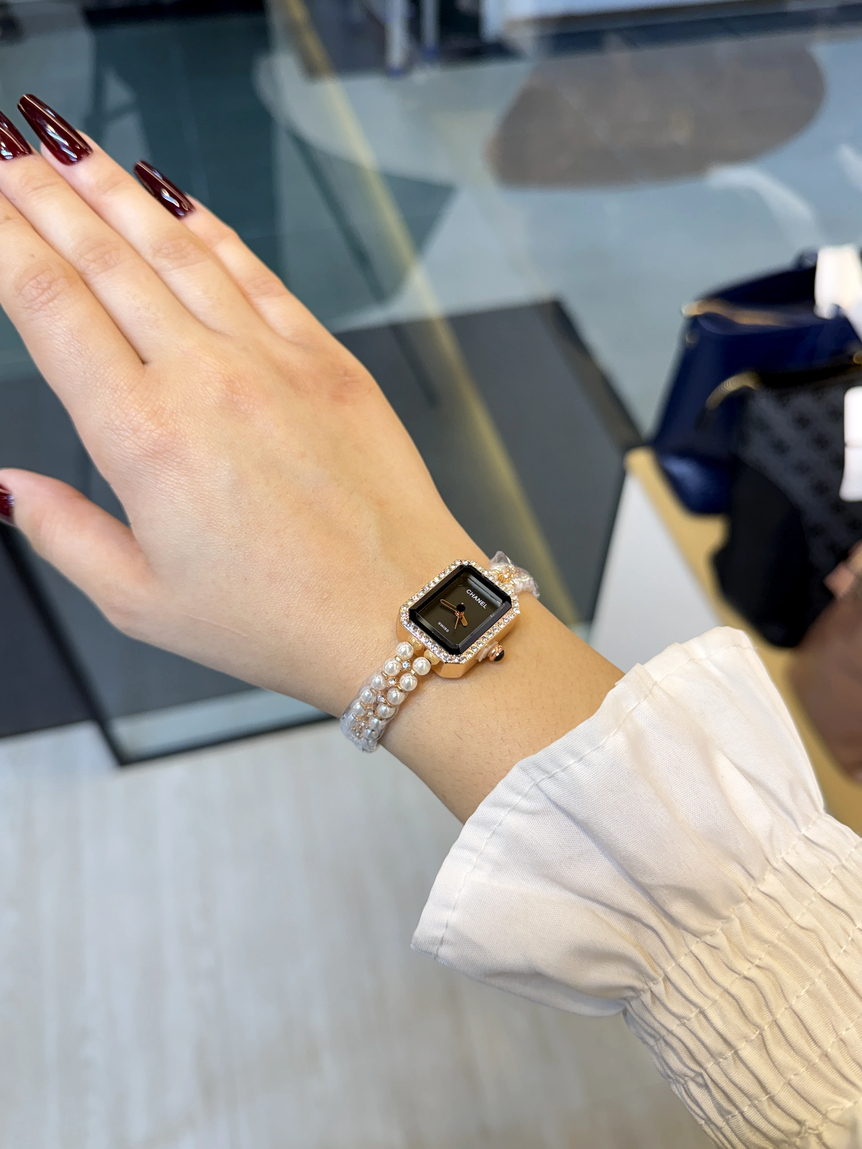 Premium Stainless Steel Watch CHN-004 (Black/Rose)