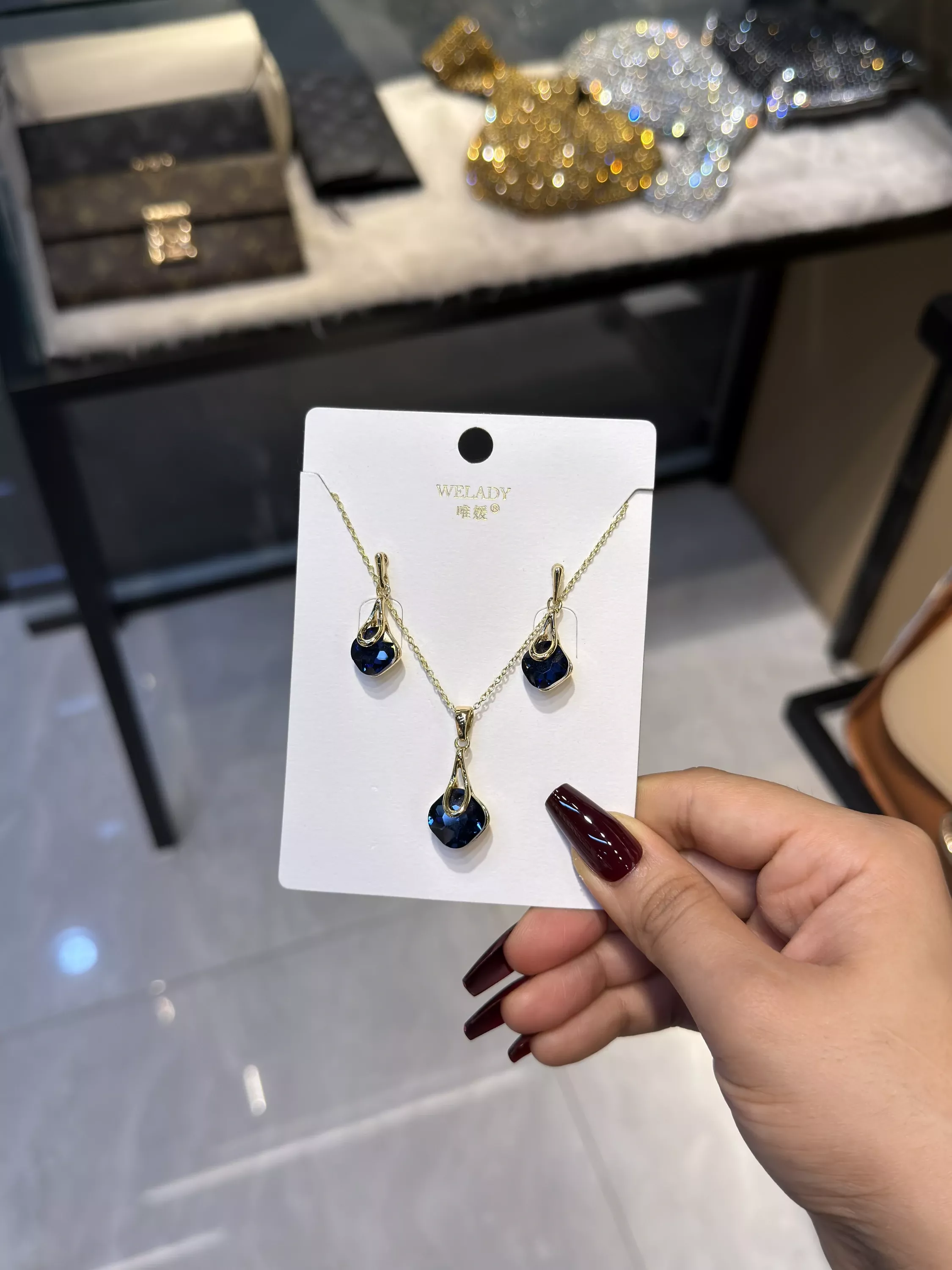 Exclusive Necklace Set – NKS-39 (Blue)