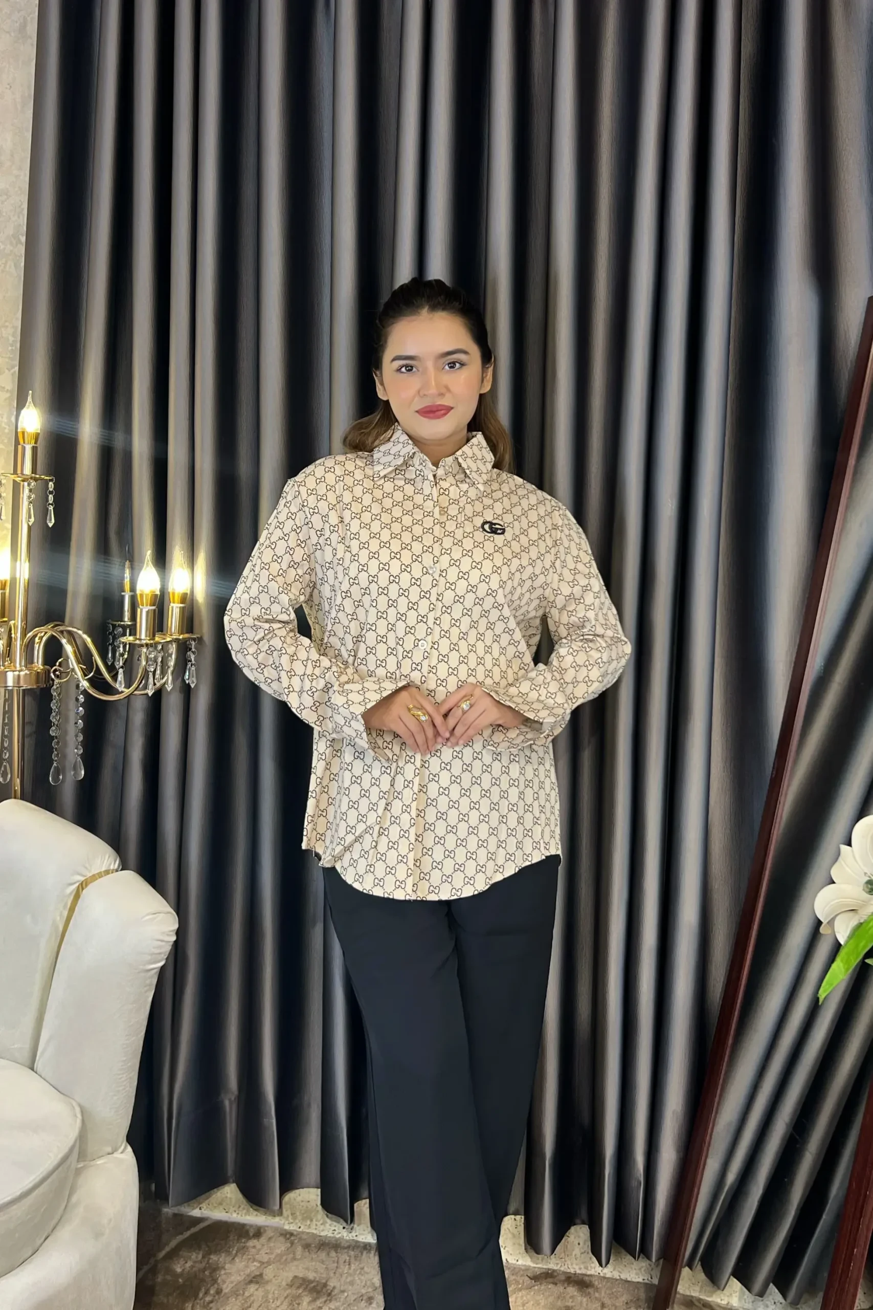 Korean Imported Shirts - 613 (Cream)