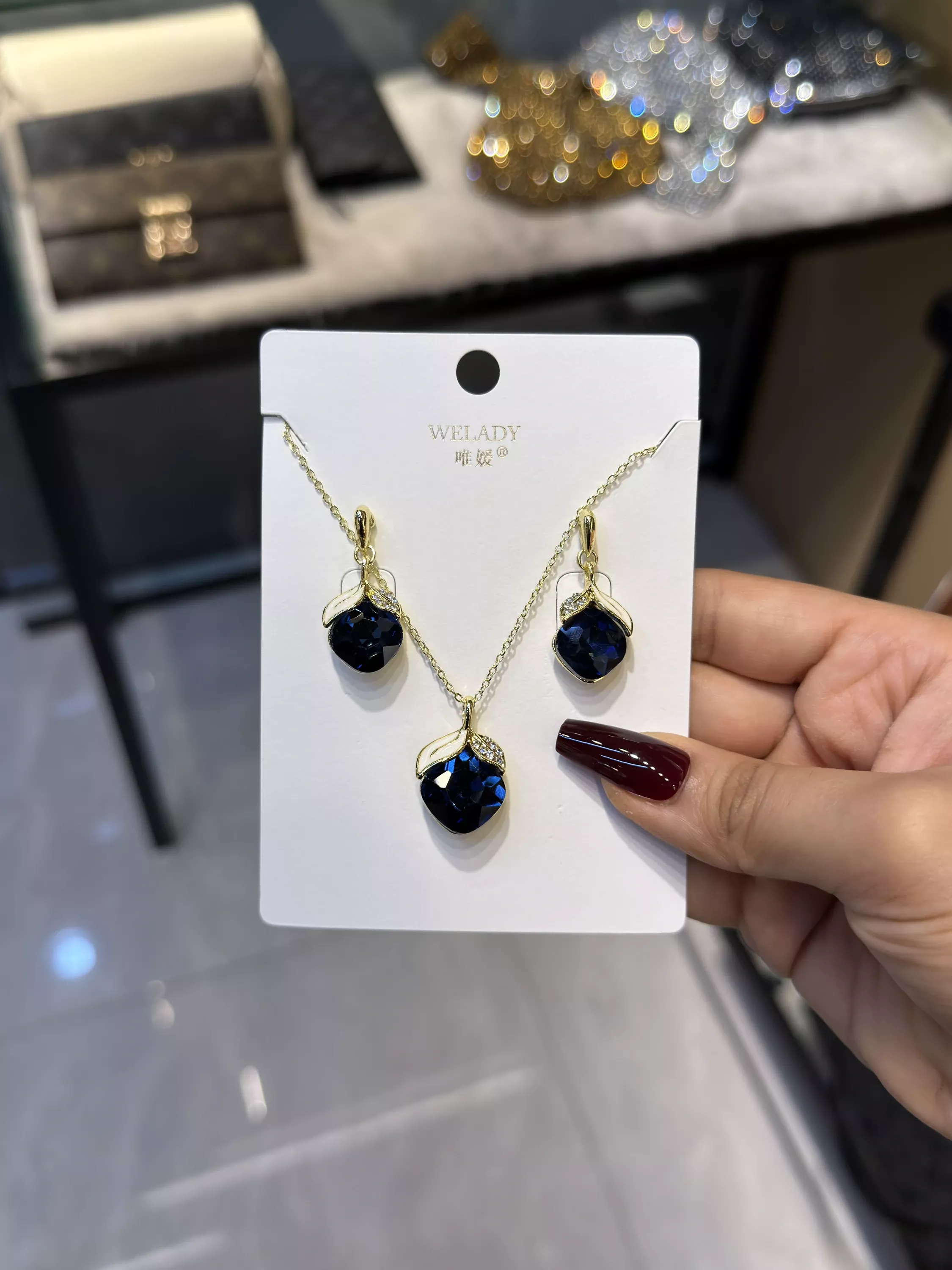 Exclusive Necklace Set – NKS-49 (Blue)