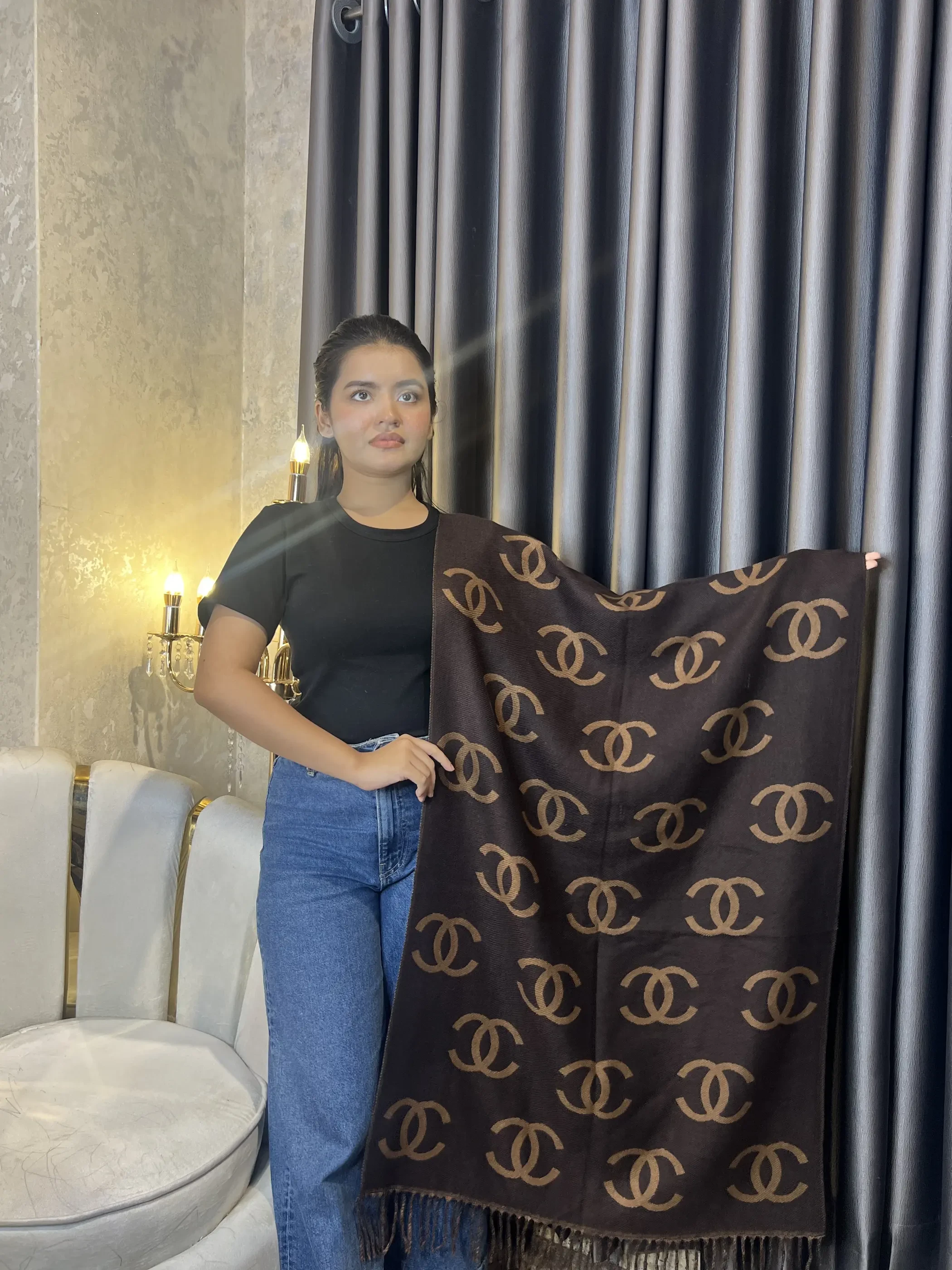 Winter Premium Shawl -CHN-005 (Brown)