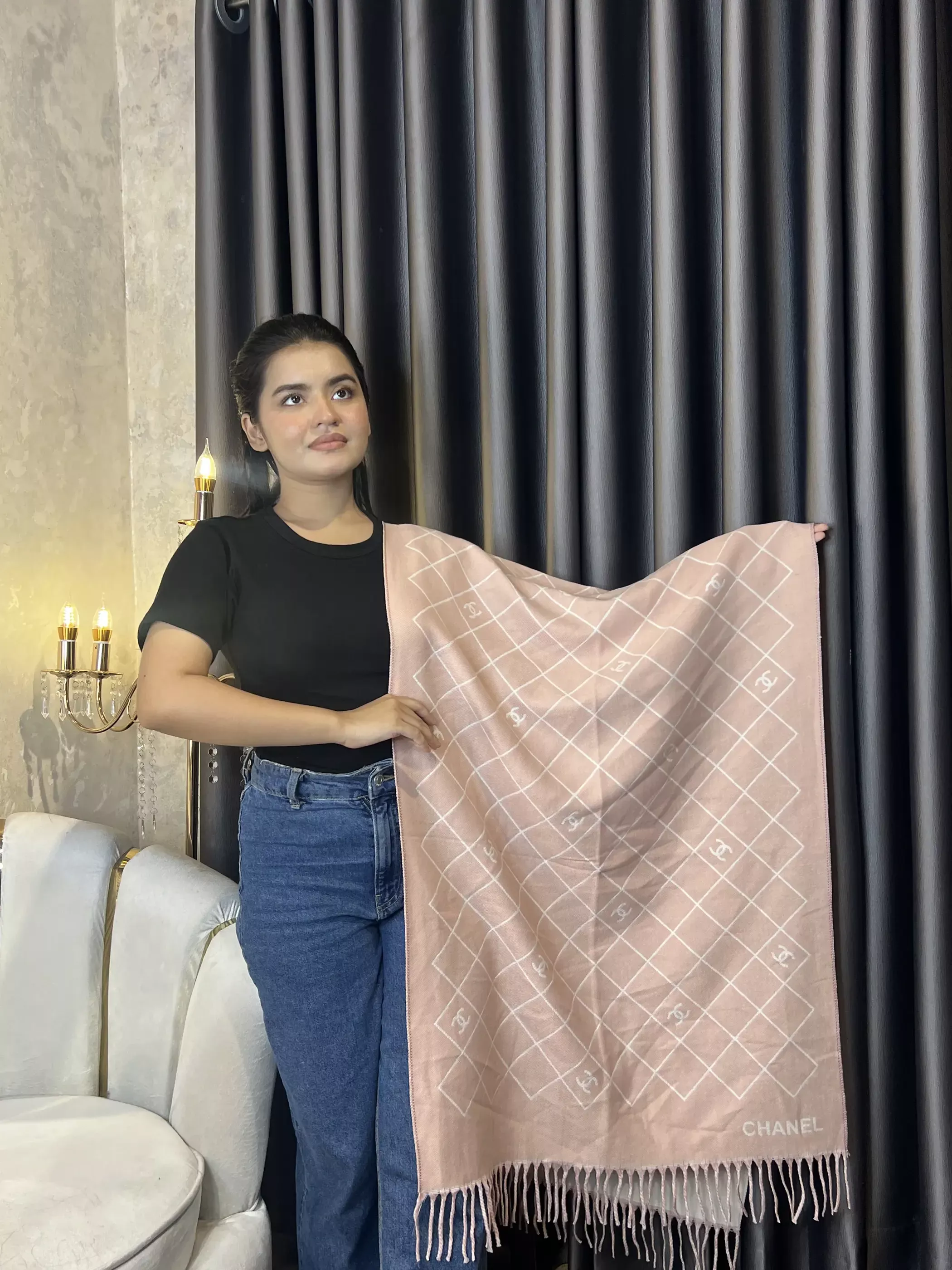 Winter Premium Shawl - CHN-004 (Pink)