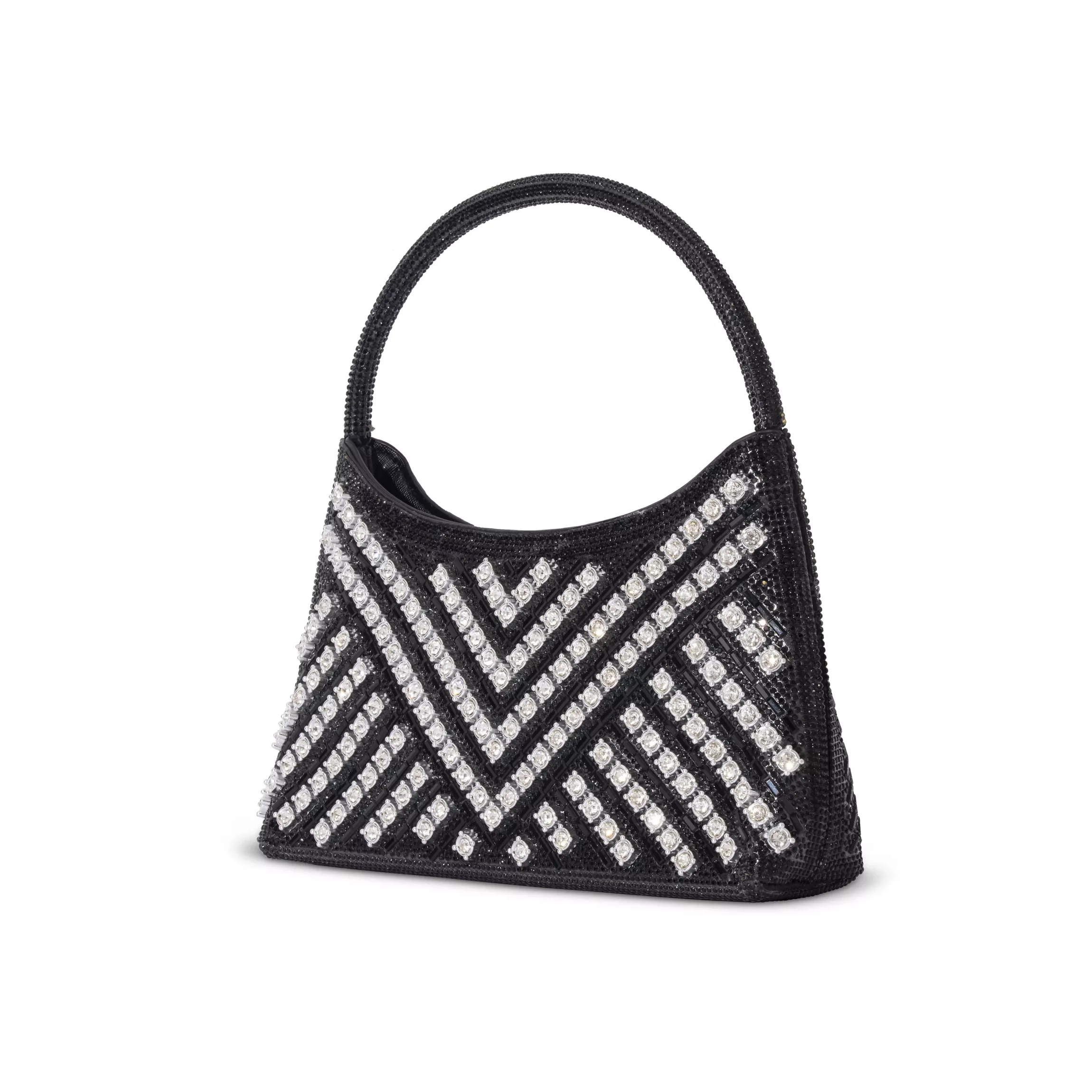 Luxurious Imported Party Hand Bag- 128-1A (Black)