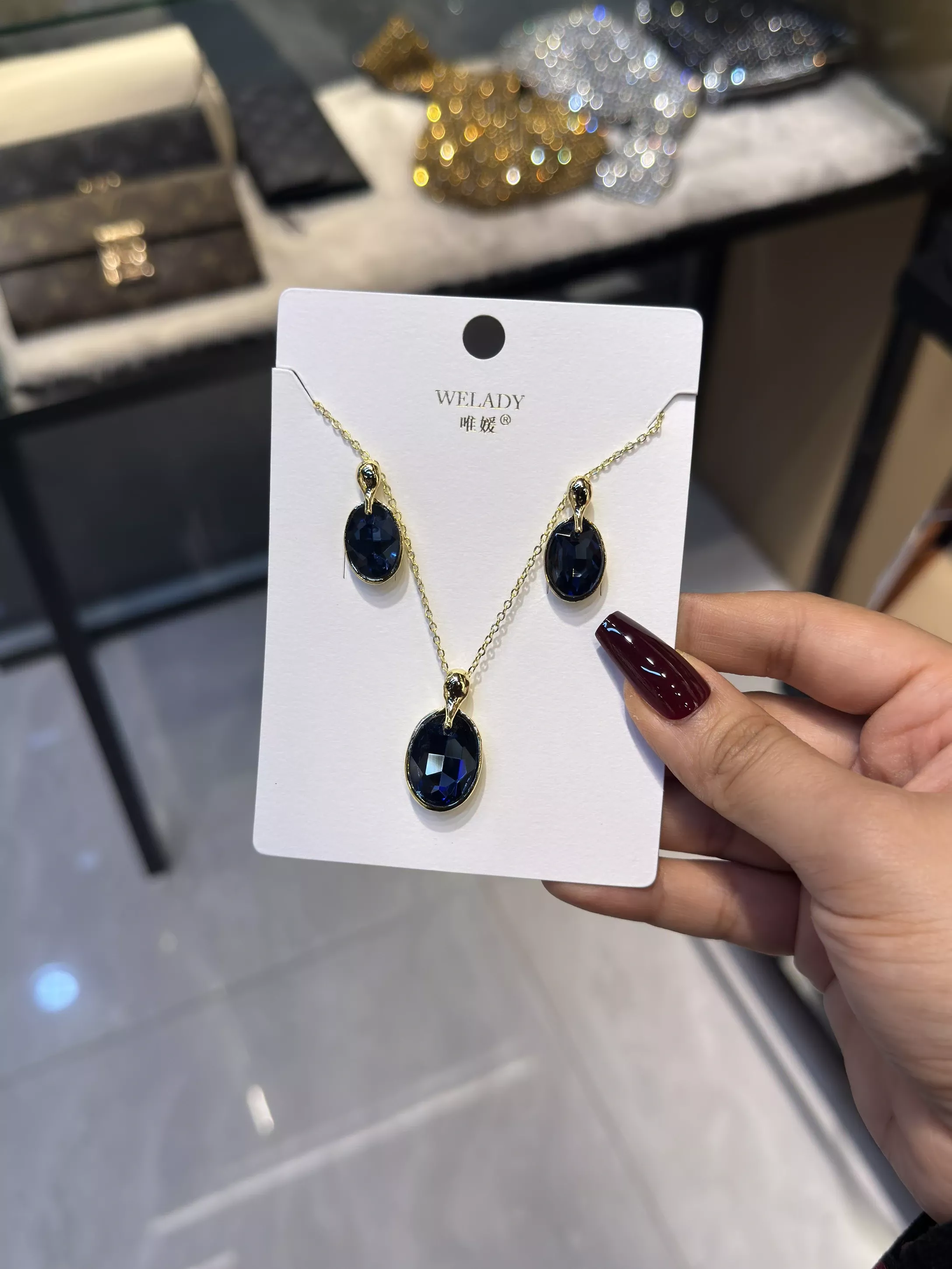 Exclusive Necklace Set – NKS-47 (Blue)