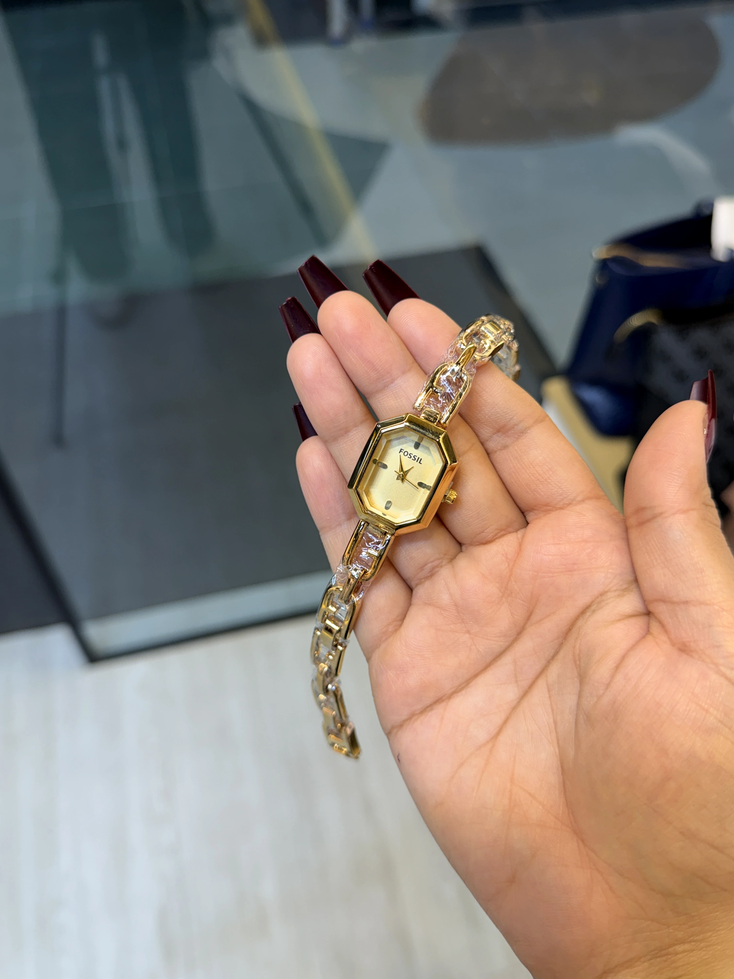 Premium Stainless Steel Watch FLS-001 (Golden)