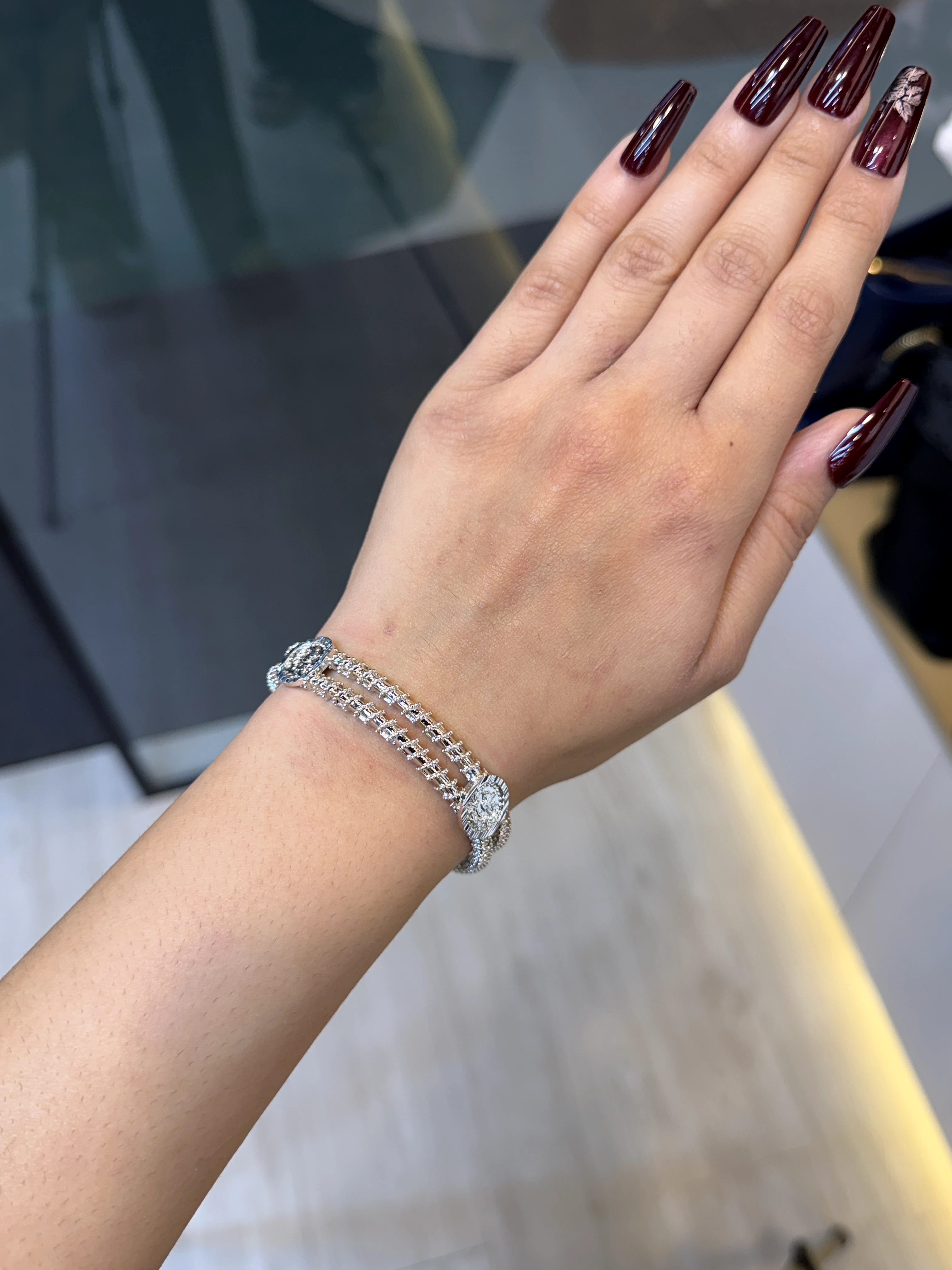 Exclusive Plated Handcuff Bangles - 9108189K011 (Silver)