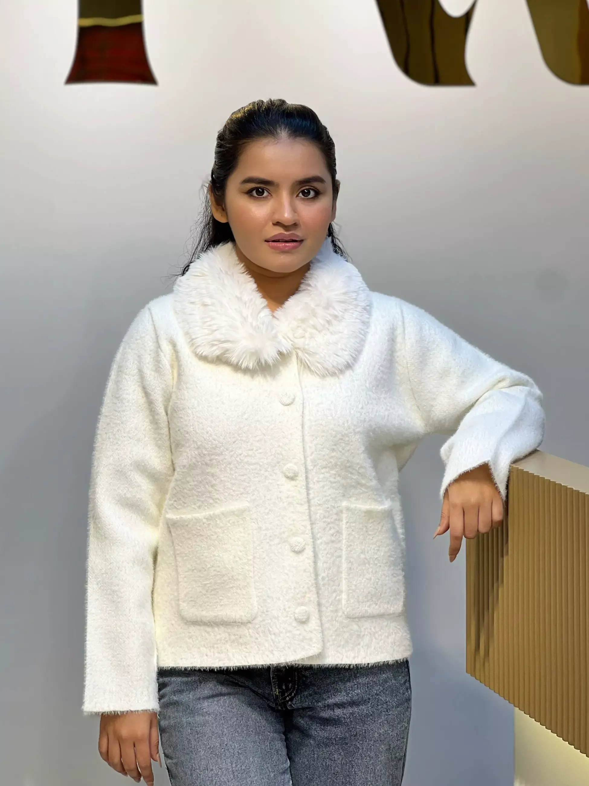 Korean Inspired Ladies Sweater-6160 (White)