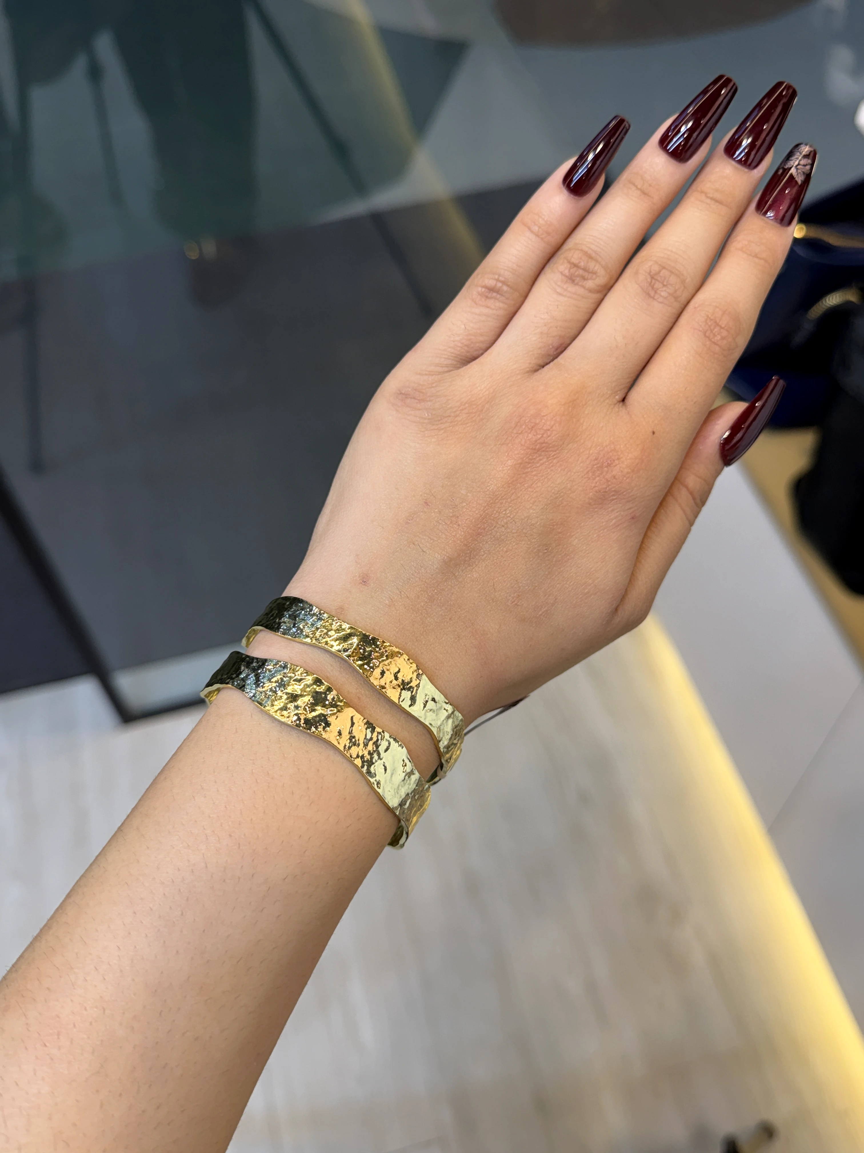 Exclusive Plated Handcuff Bangles - 9213396K071 (Gold)