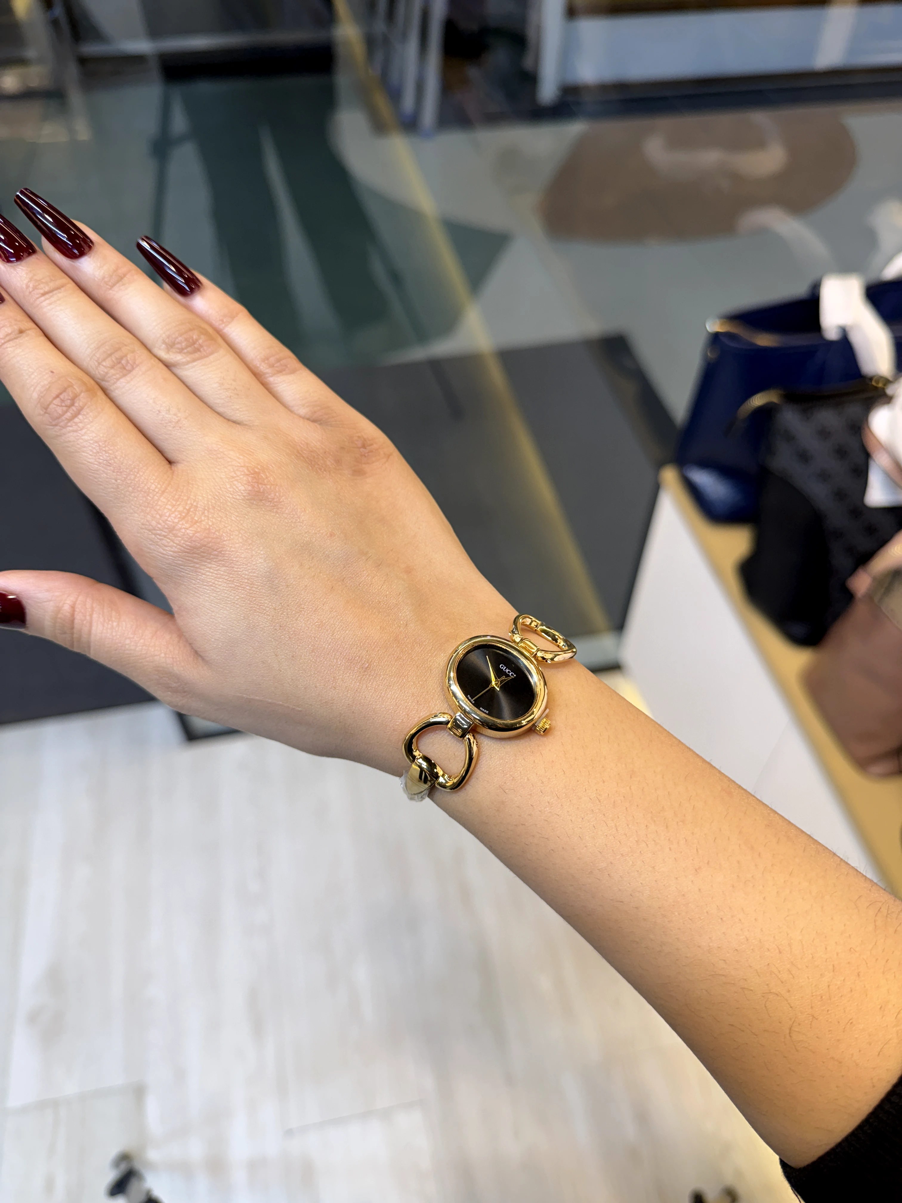 Premium Stainless Steel Watch GG-007 (Black/Gold)