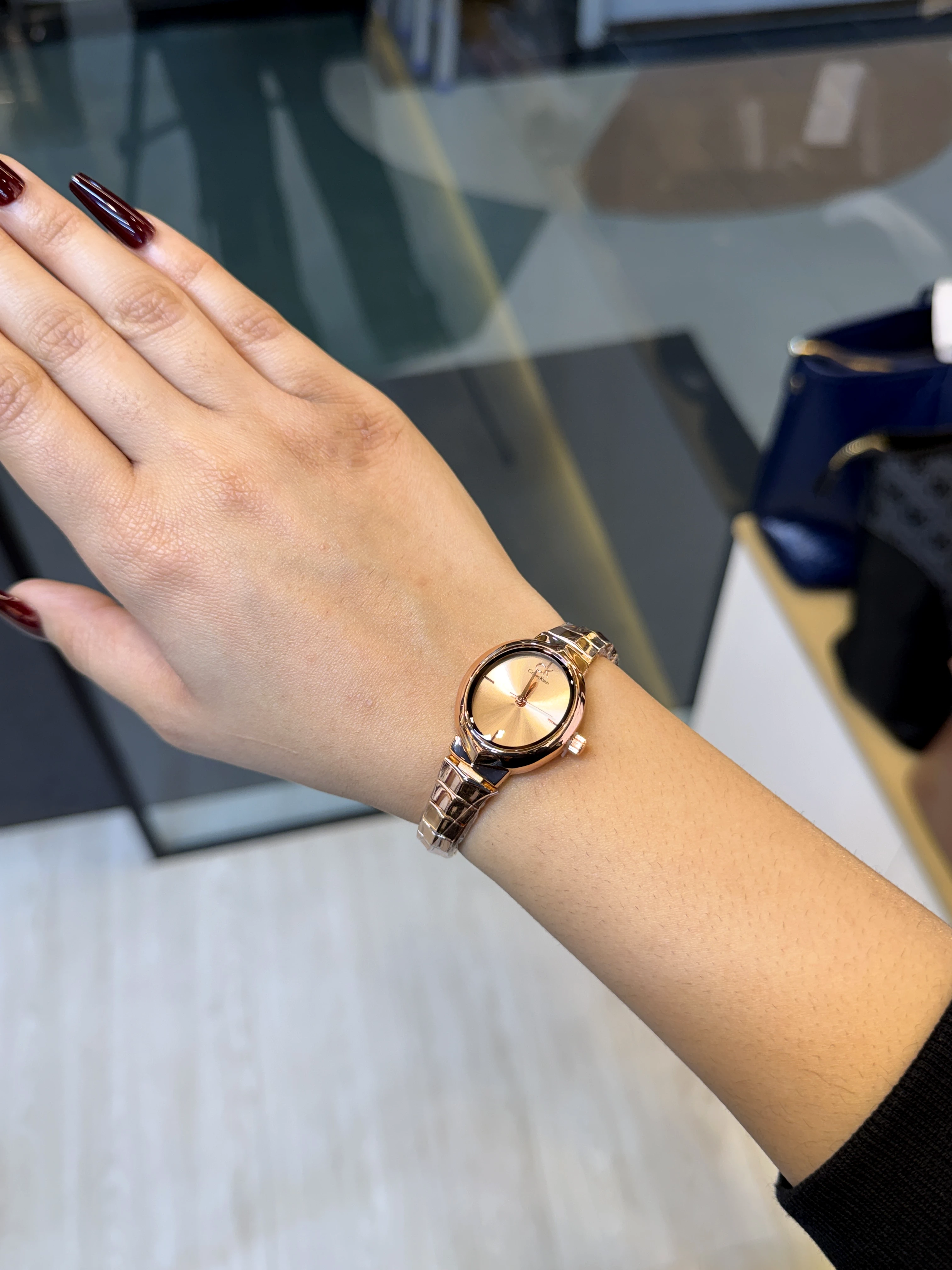 High-End Stainless Steel Watch CK-002 (Rose Gold)