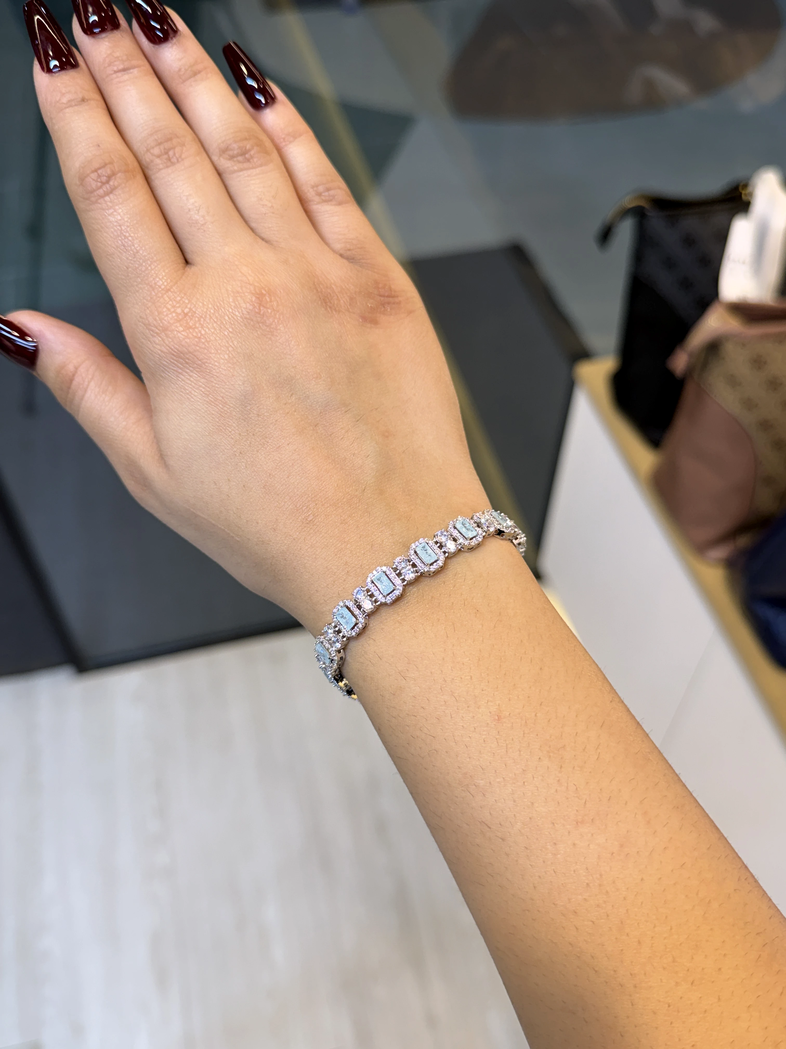 Premium Zircon Stone Bracelet - 9213615K002 (Sky)