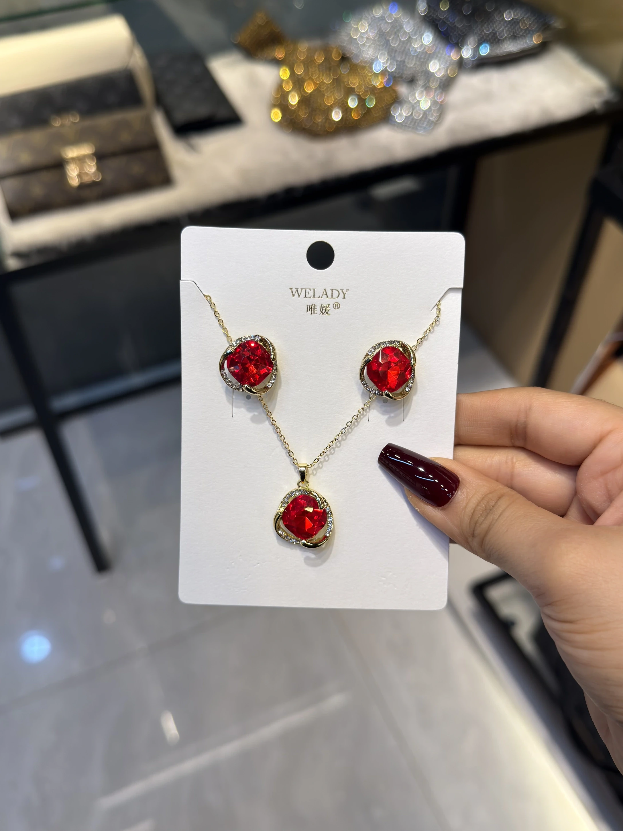 Exclusive Necklace Set – NKS-33 (Red)