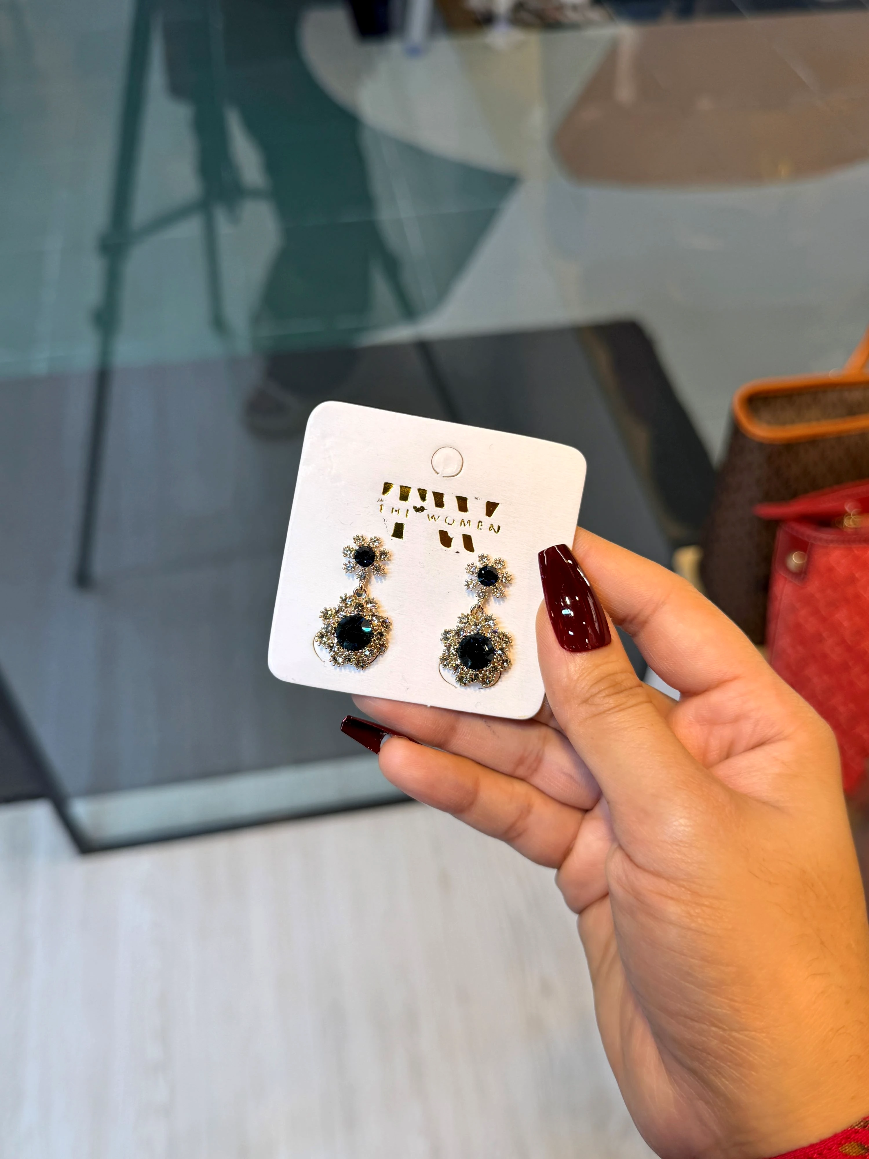 Exclusive Stone Earring- 1119569K082 (Blue)