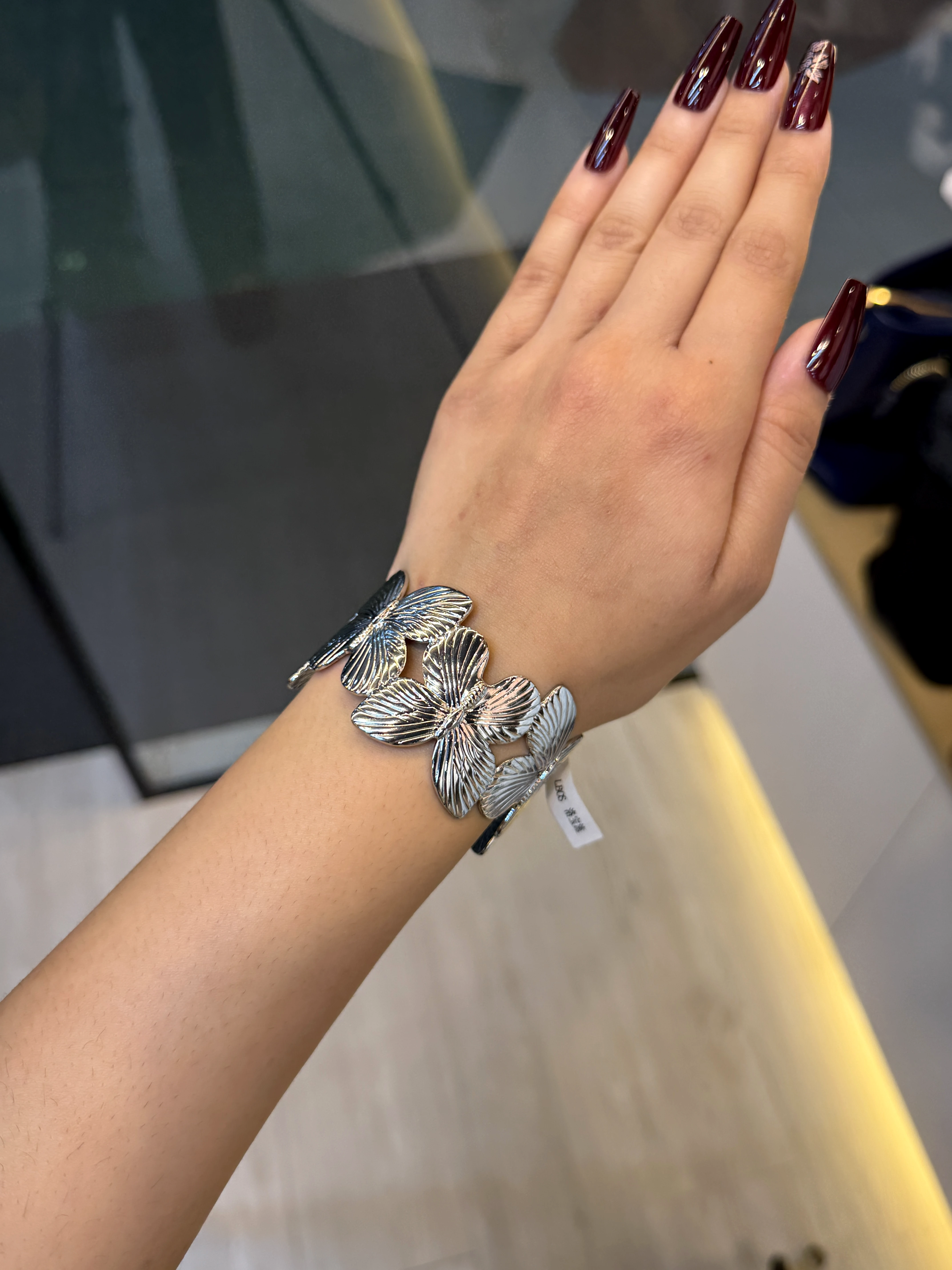 Exclusive Plated Handcuff Bangles - 9211520K111 (Silver)