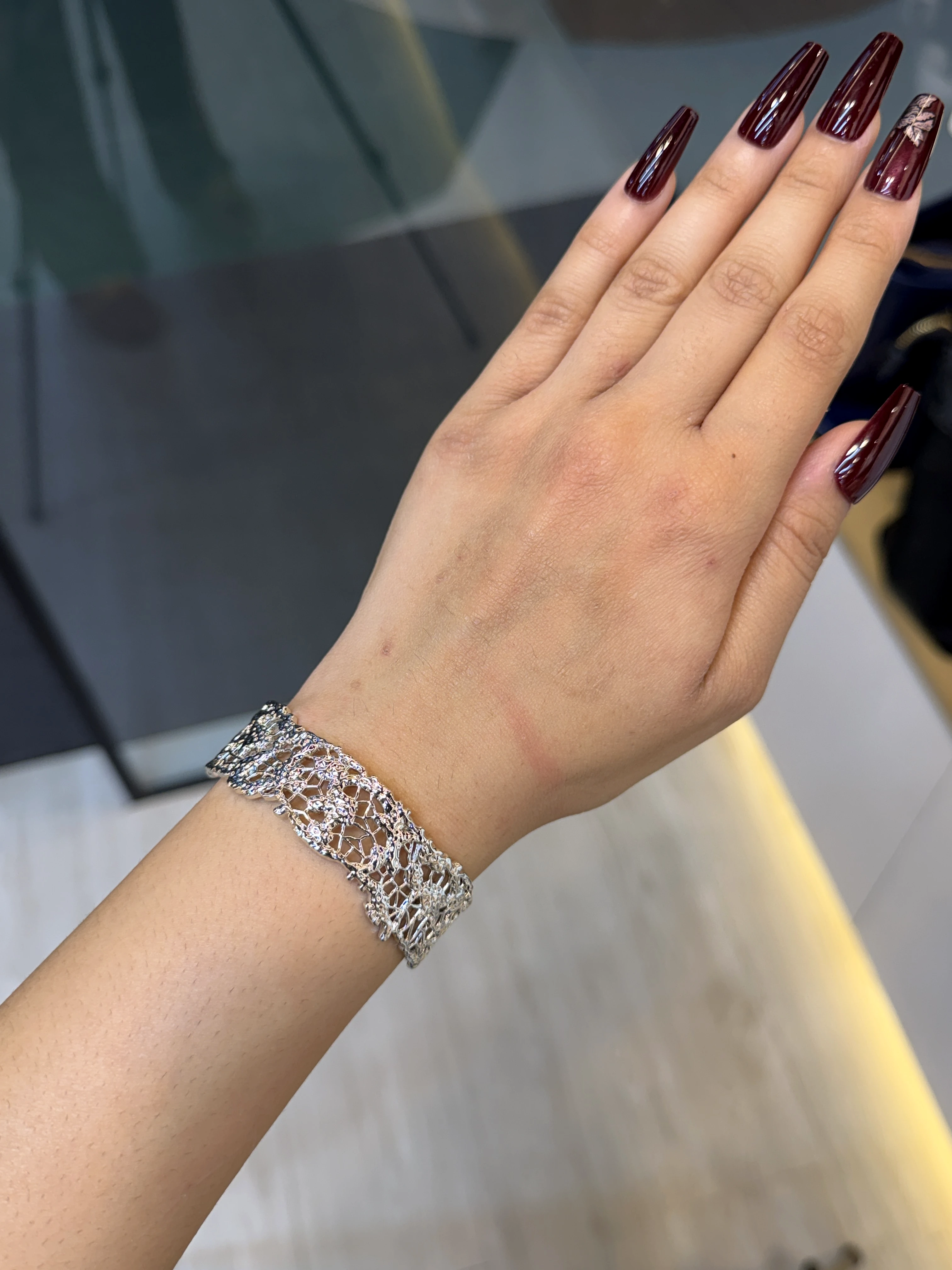 Exclusive Plated Handcuff Bangles - 9108641K011 (Silver)