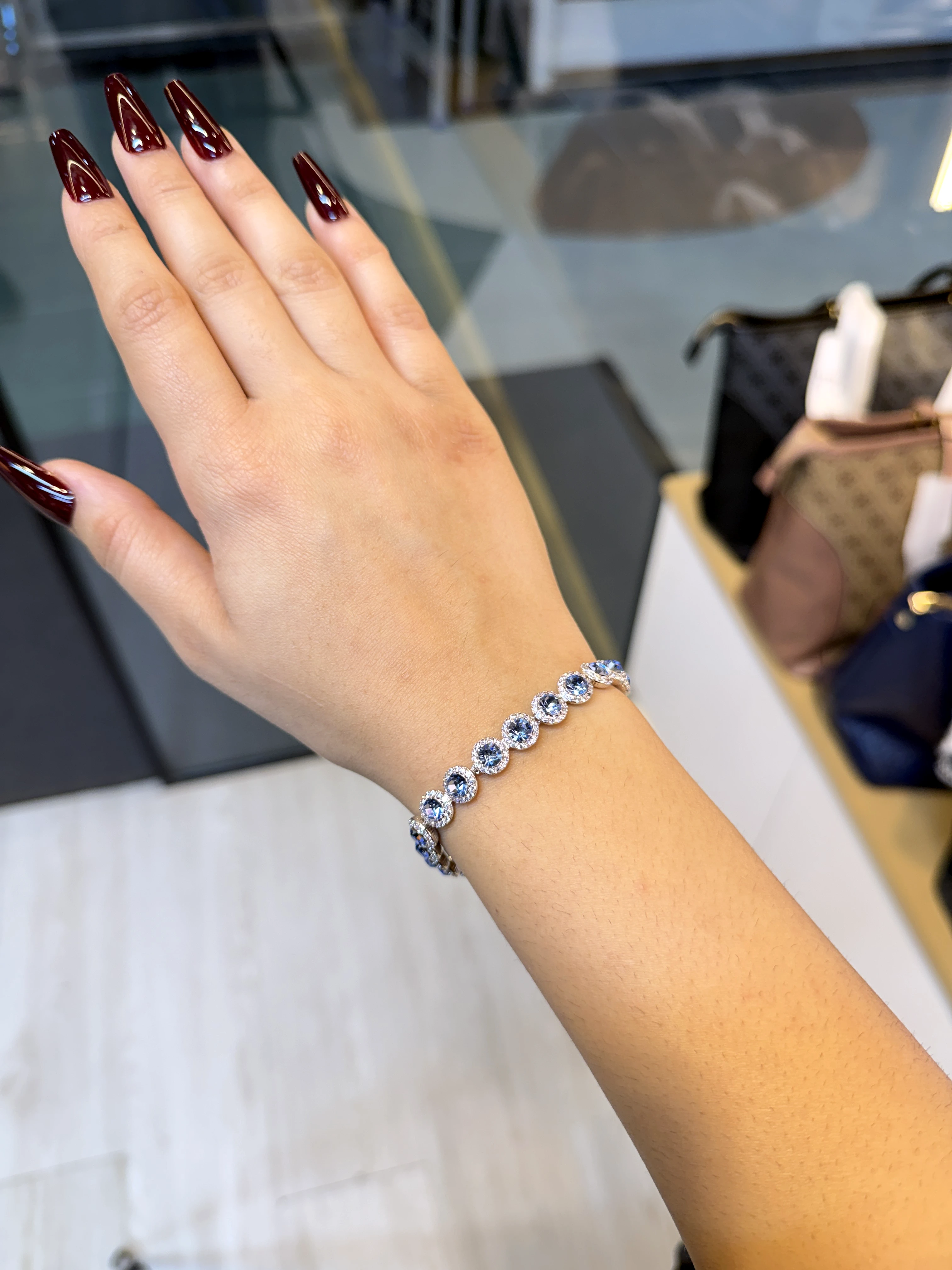 Premium Zircon Stone Bracelet - 9109803K008 (Ocean Blue)