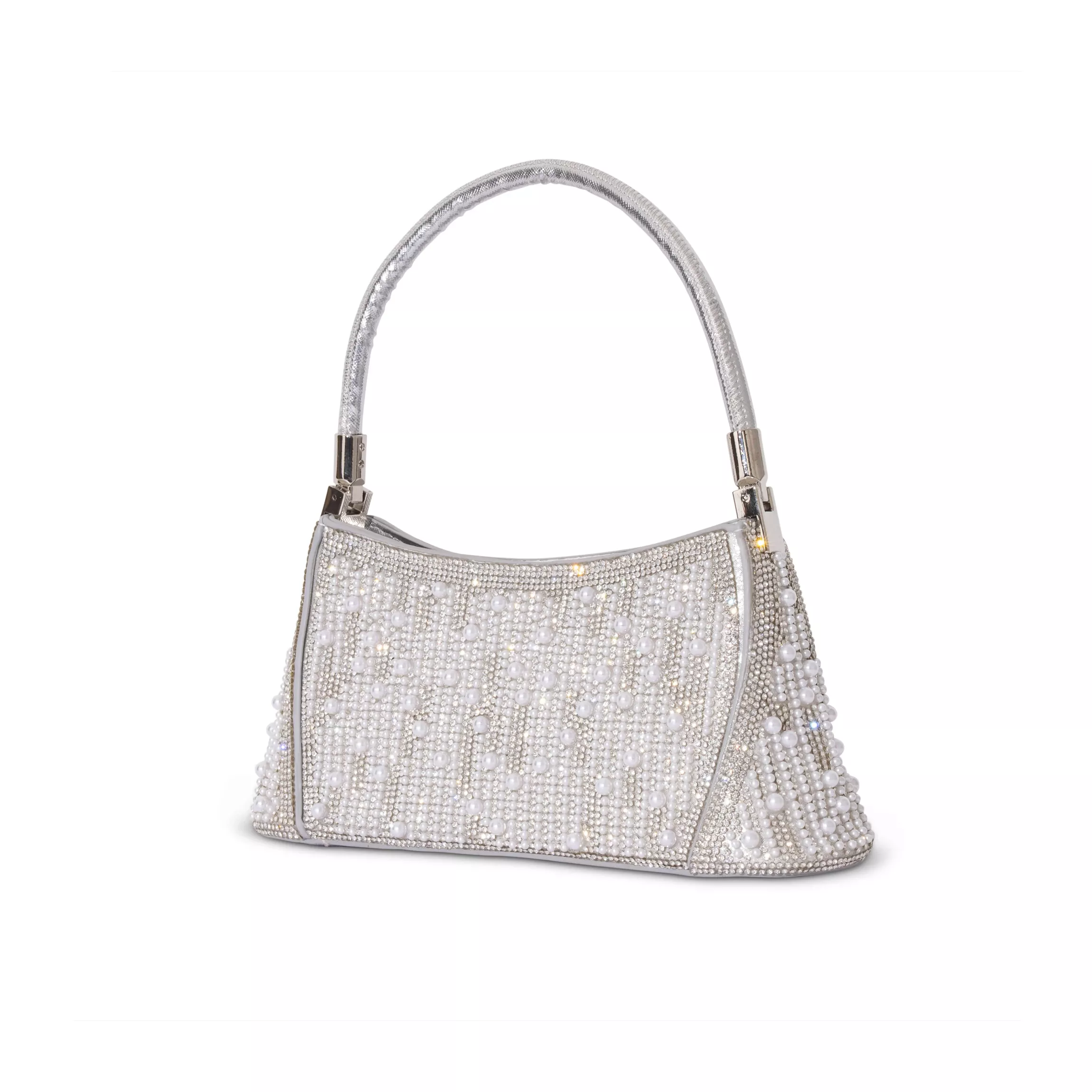 Dazzling Imported Party Hand Bag- 3929 (Silver)