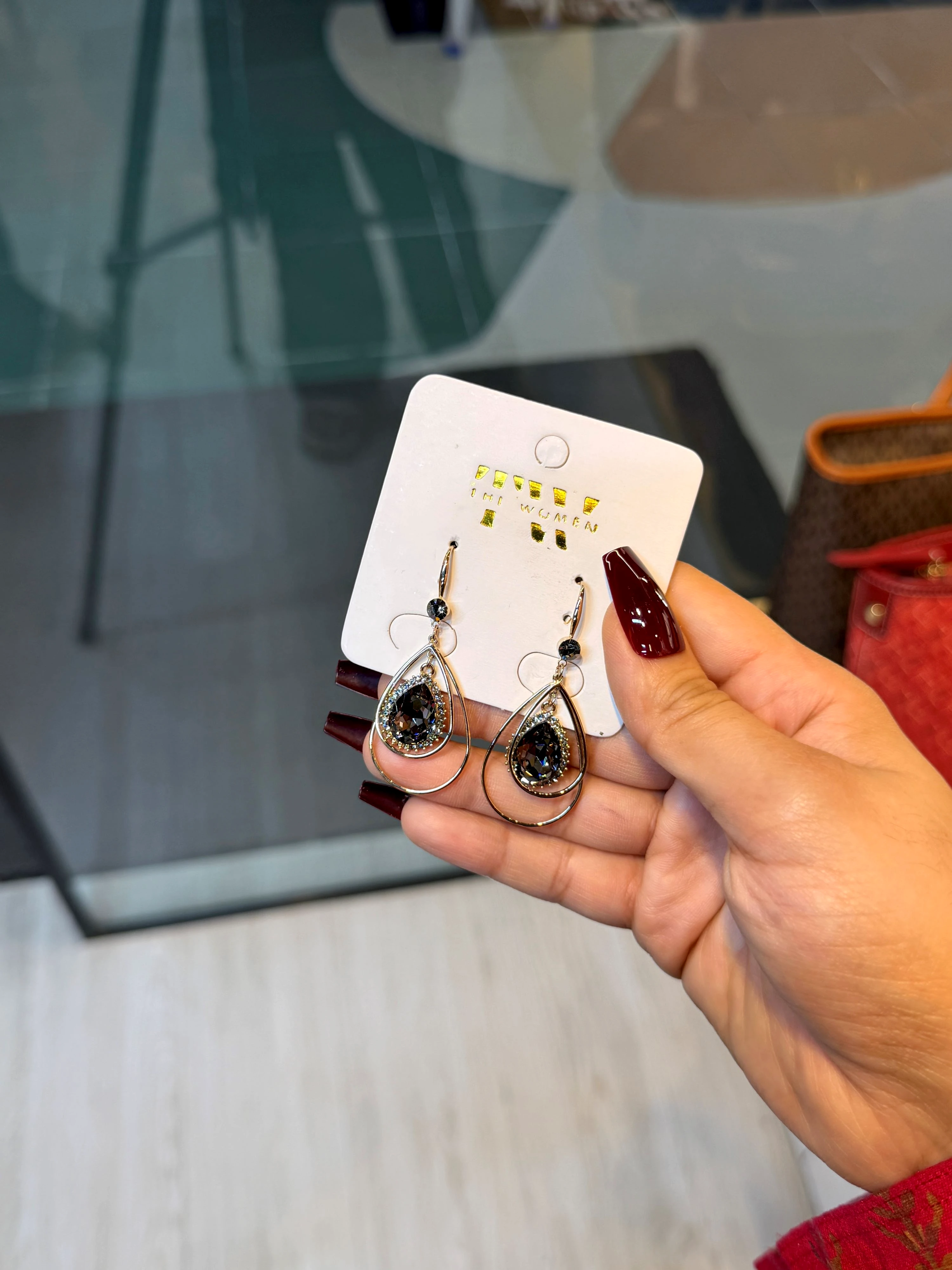 Exclusive Stone Earring- 1333318K314 (Black)