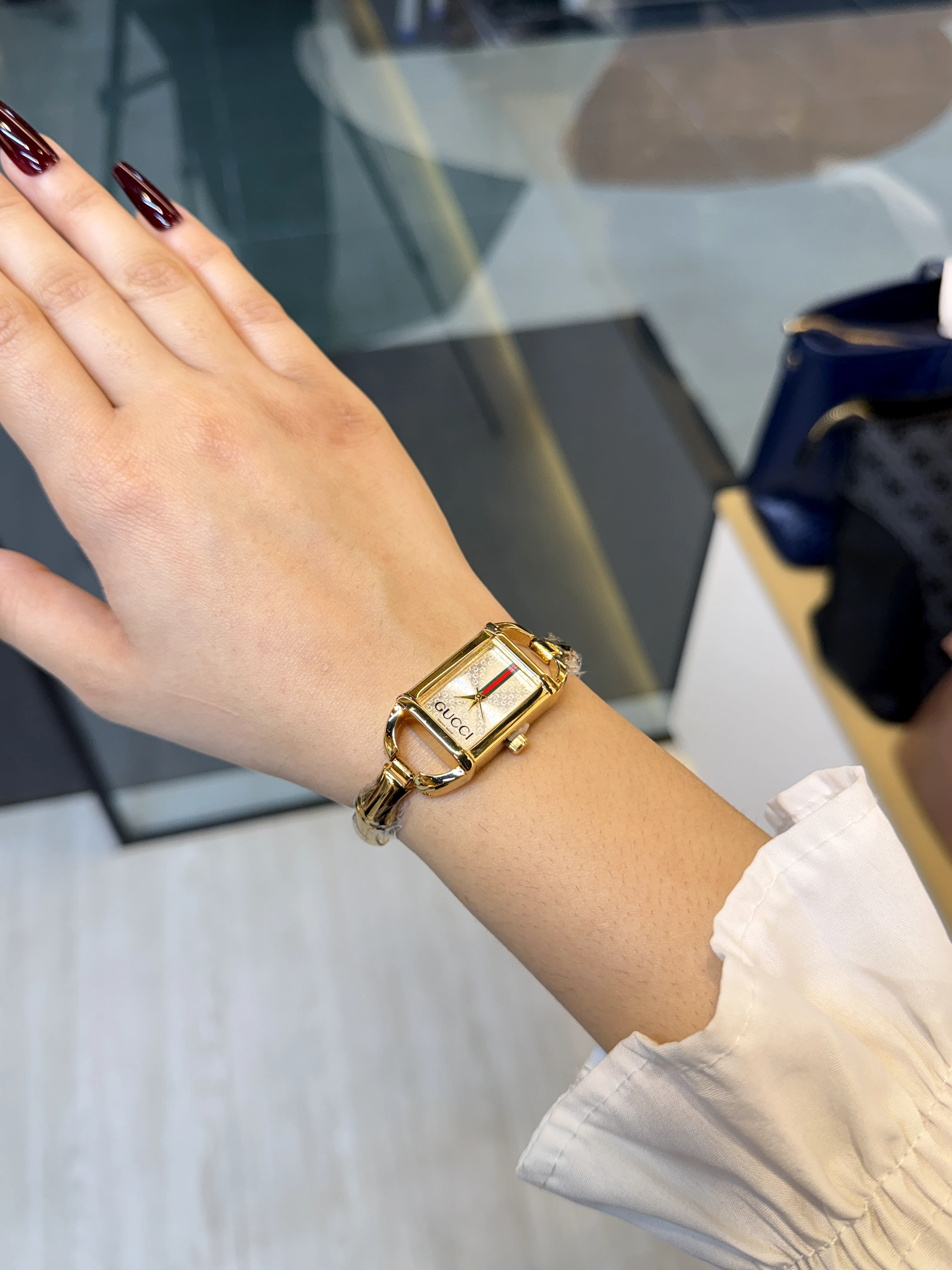 Premium Stainless Steel Watch GG-003 (Gold/White)