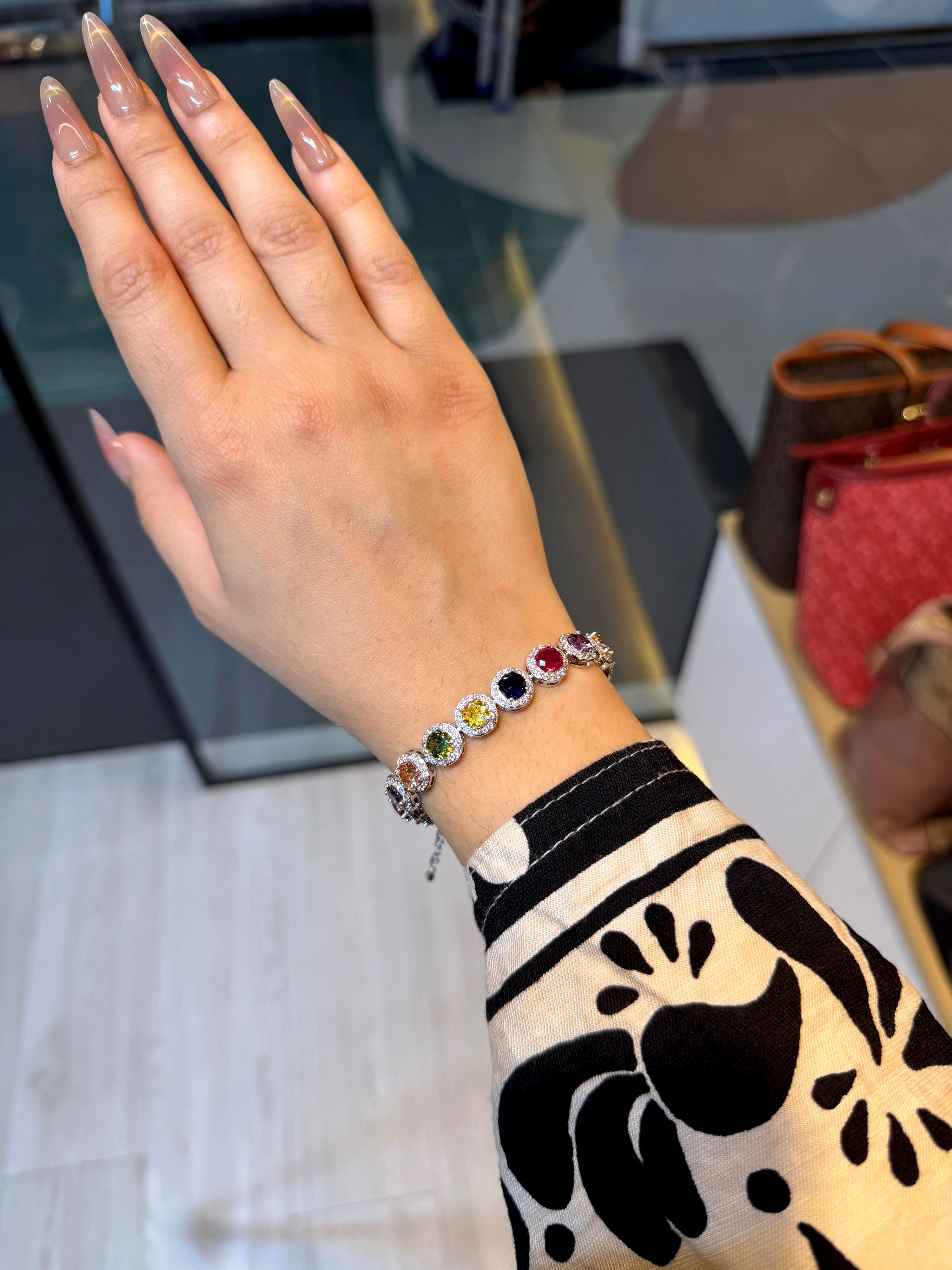 Premium Zircon Stone Bracelet - 9111227K001 (Multi Stone)