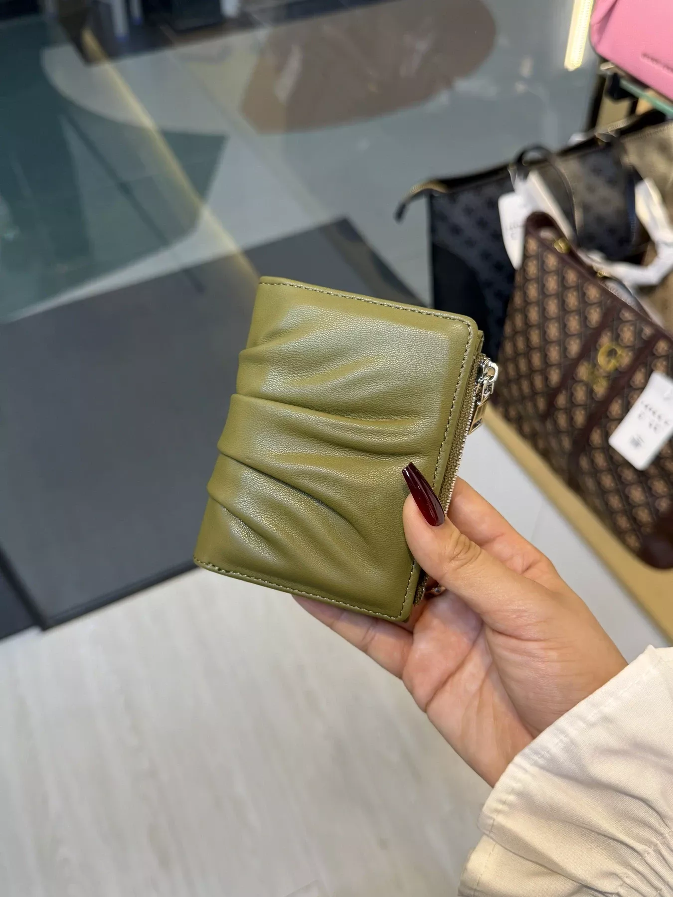 Elegant Ladies Wallet - WLT -  53307 (Olive)