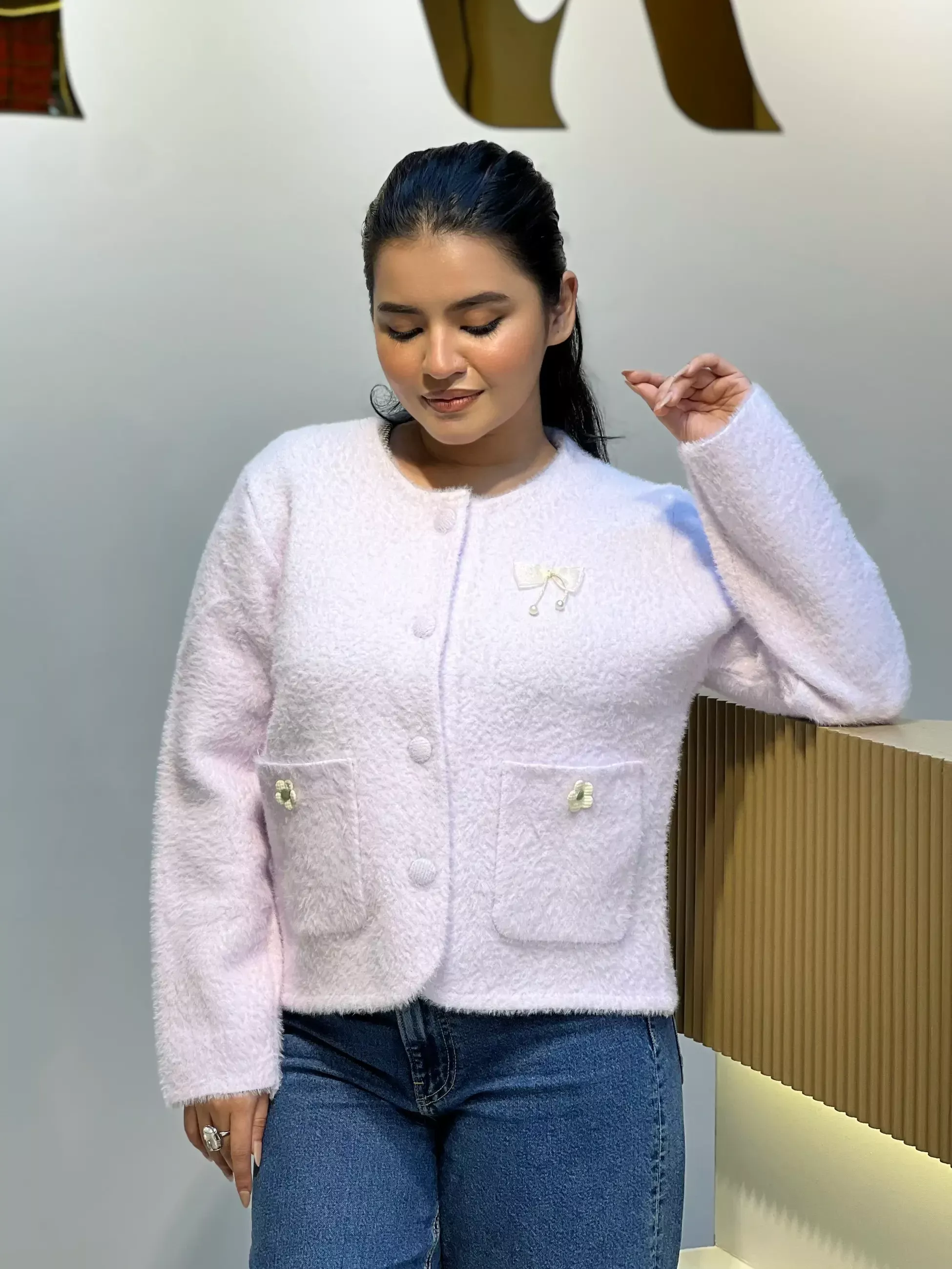 Korean Inspired Ladies Sweater-6178 (Purple)