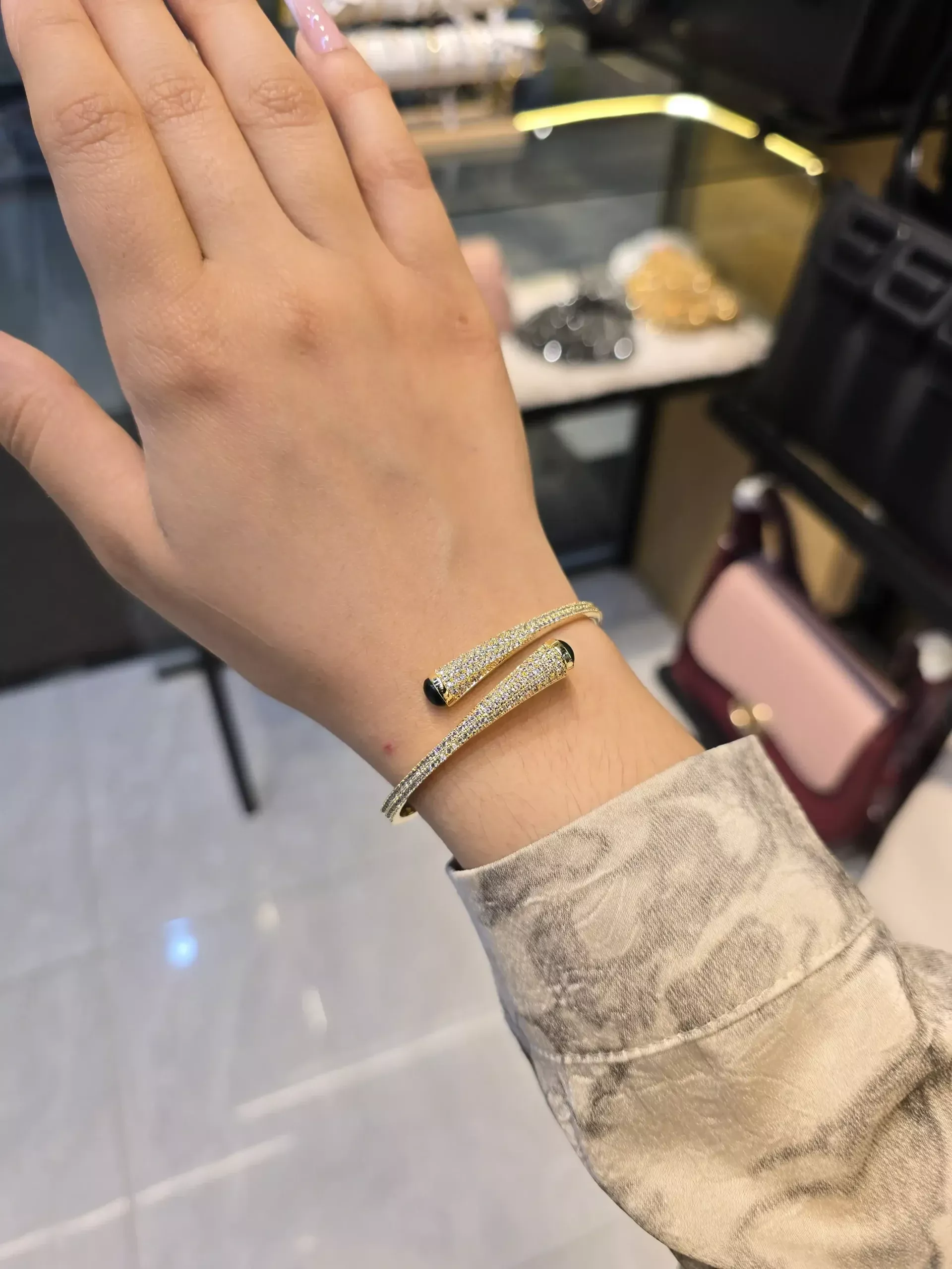 Zircon Stone Imported Bangles - 9108448K011