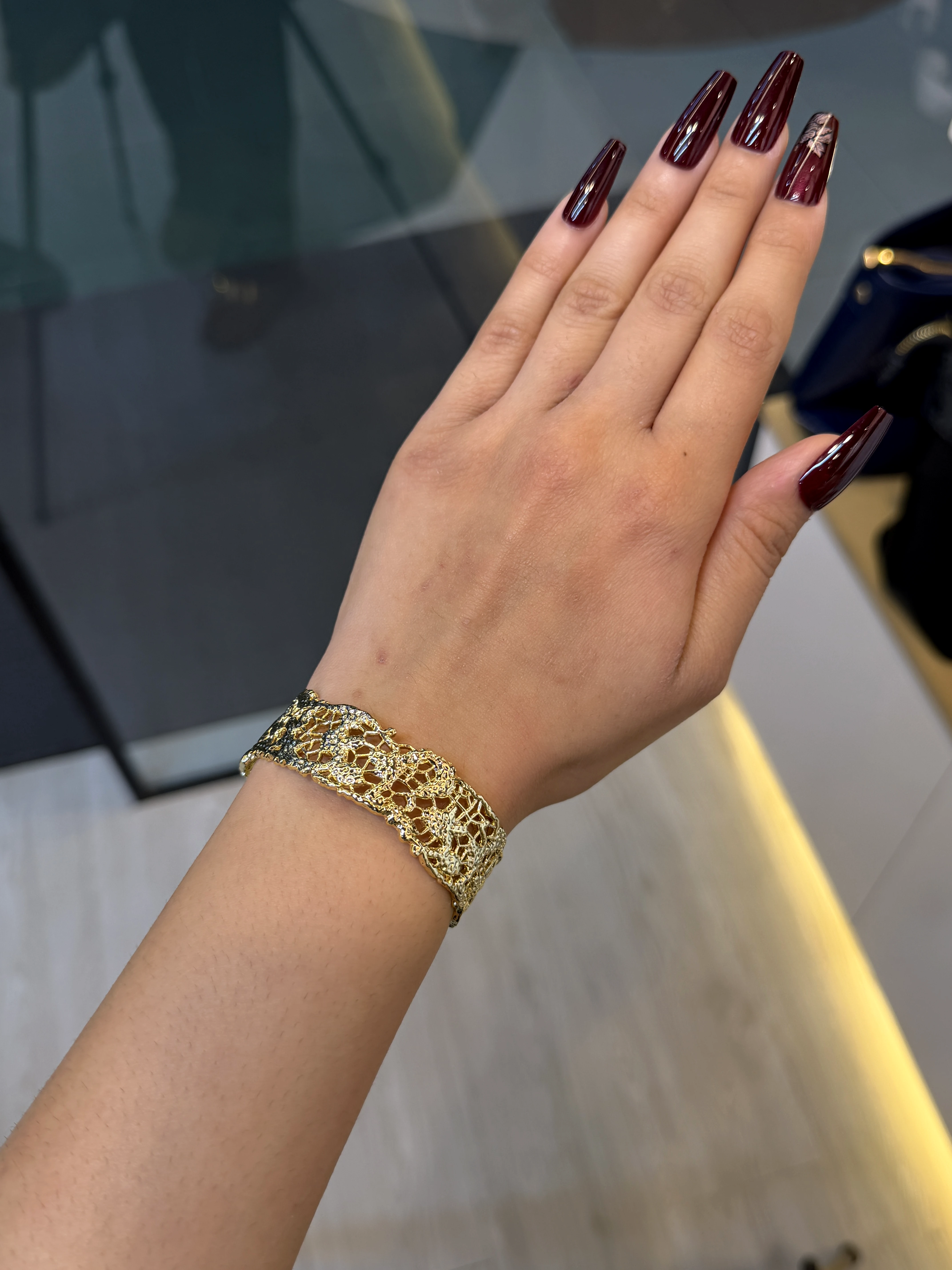 Exclusive Plated Handcuff Bangles - 9108641K071 (Golden)