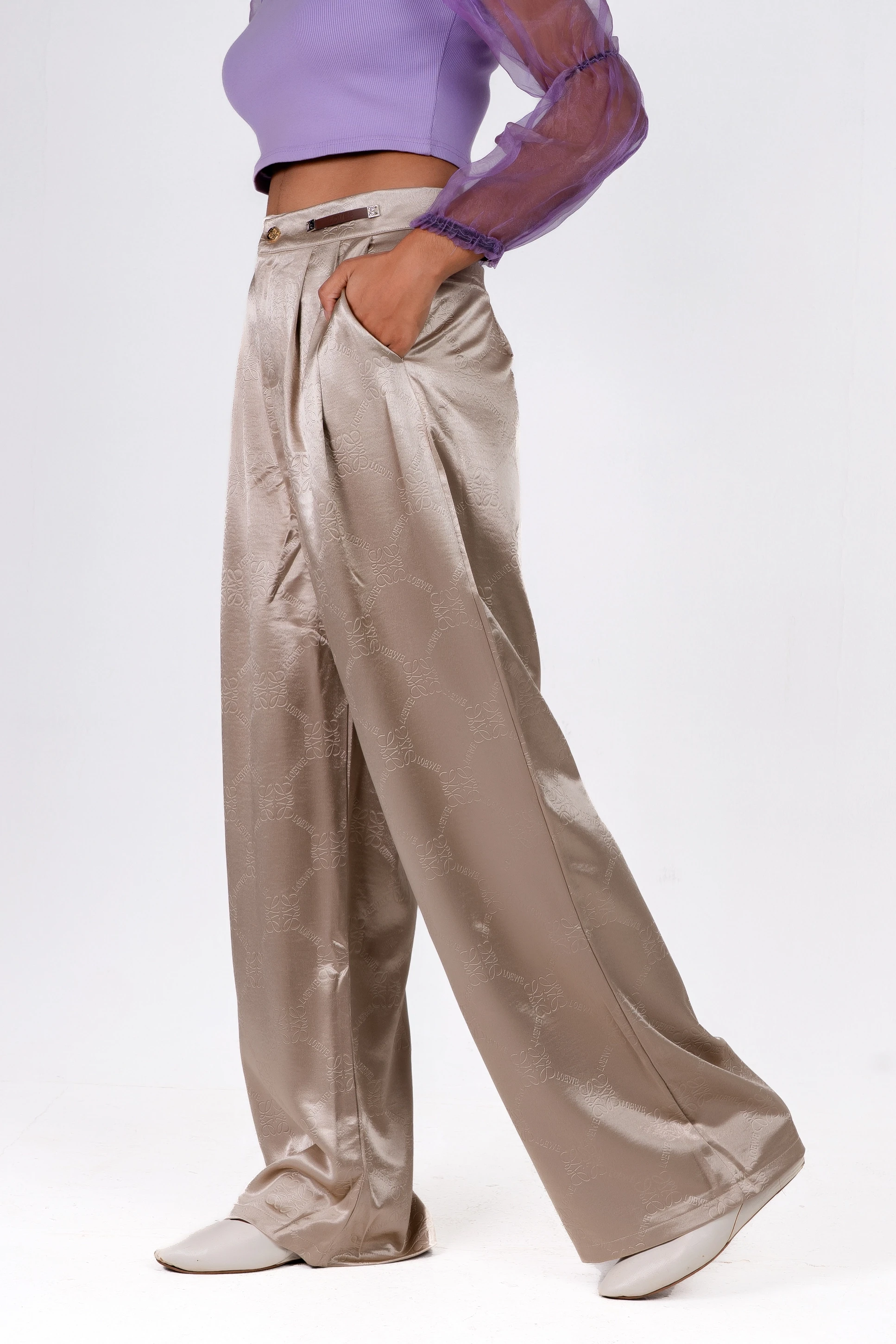 Imported Wide-Leg Palazzo Pant - 1103 (Bronze)