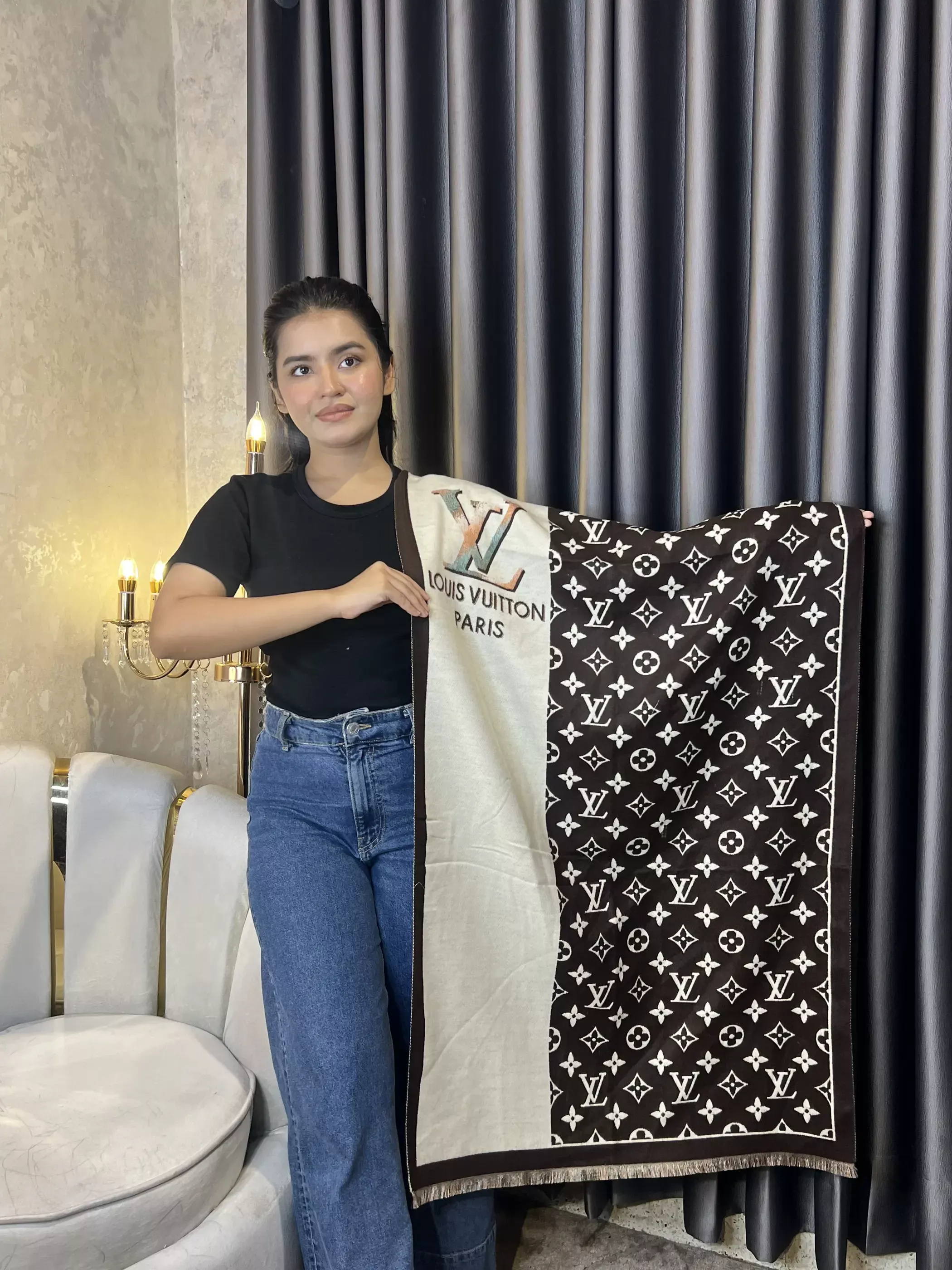 Winter Premium Shawl -LV-003 (Brown)