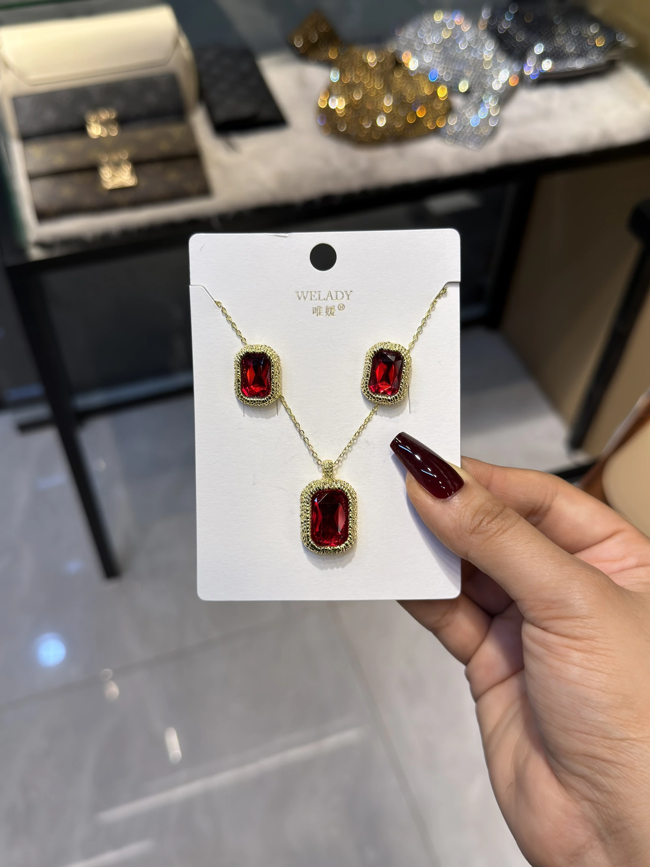 Exclusive Necklace Set – NKS-36 (Red)