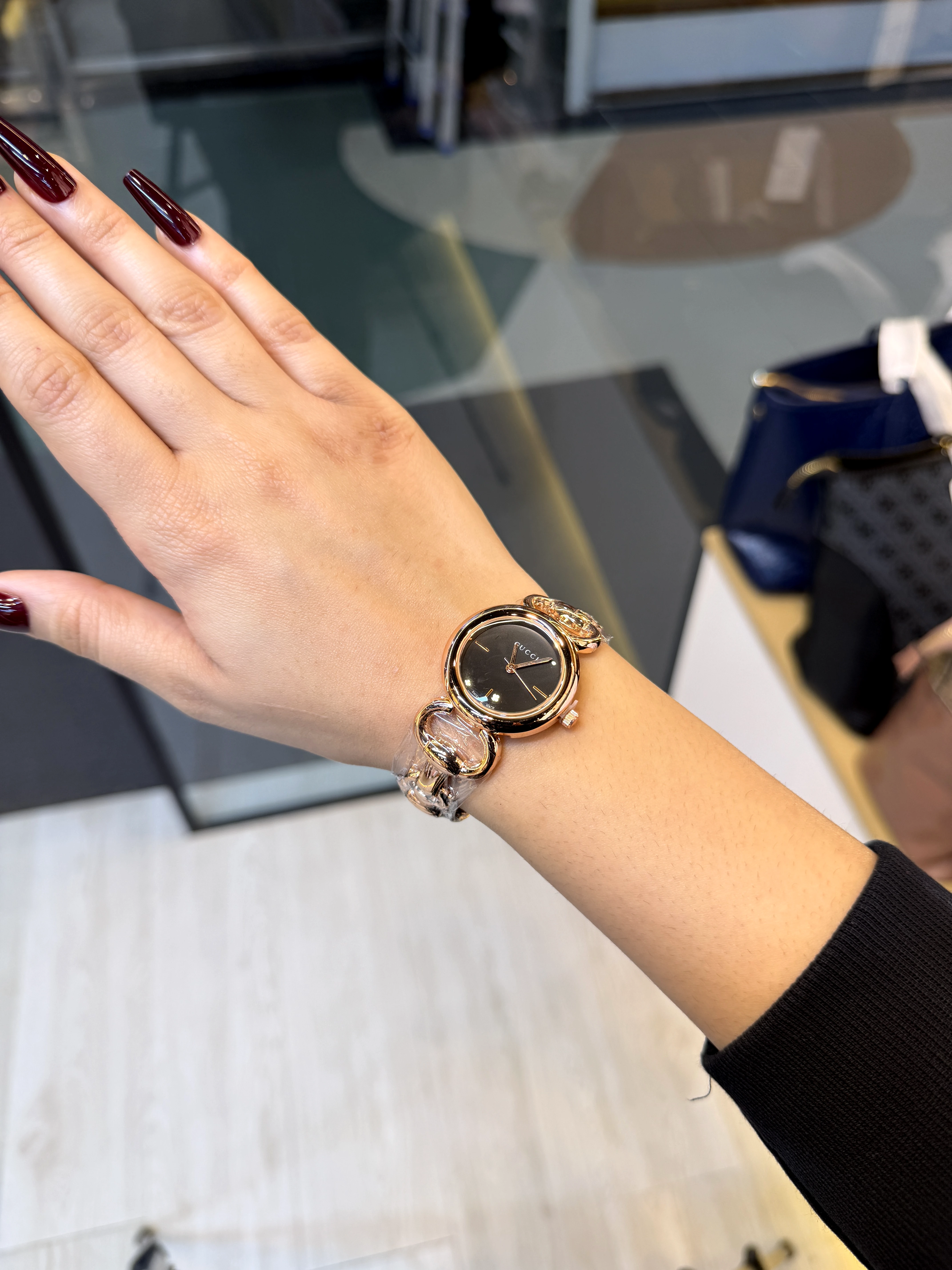 High-End Stainless Steel Watch GG-005 (Rose/Black)