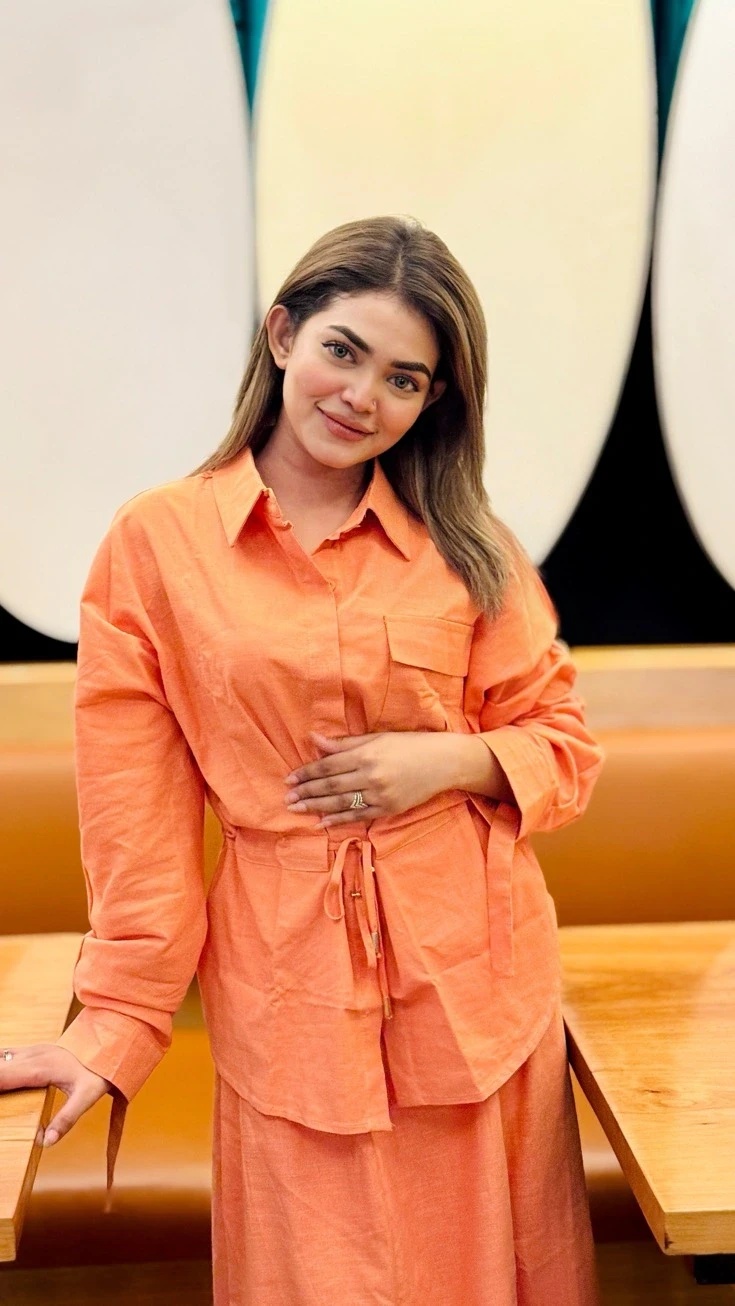 Exclusive Imported Cotton Western Skirt - 6322 (Orange)