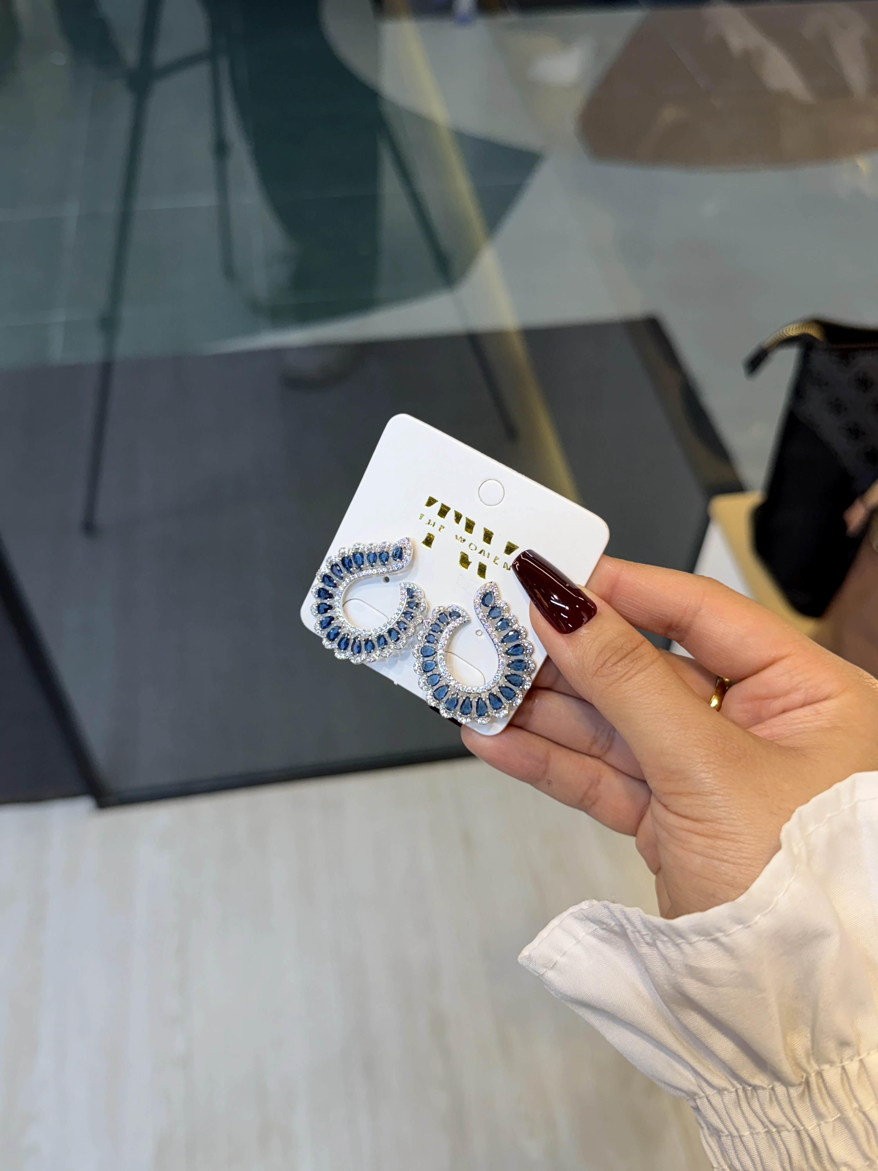 Premium Stone Earring - 1152382K025 (Midnight Blue)