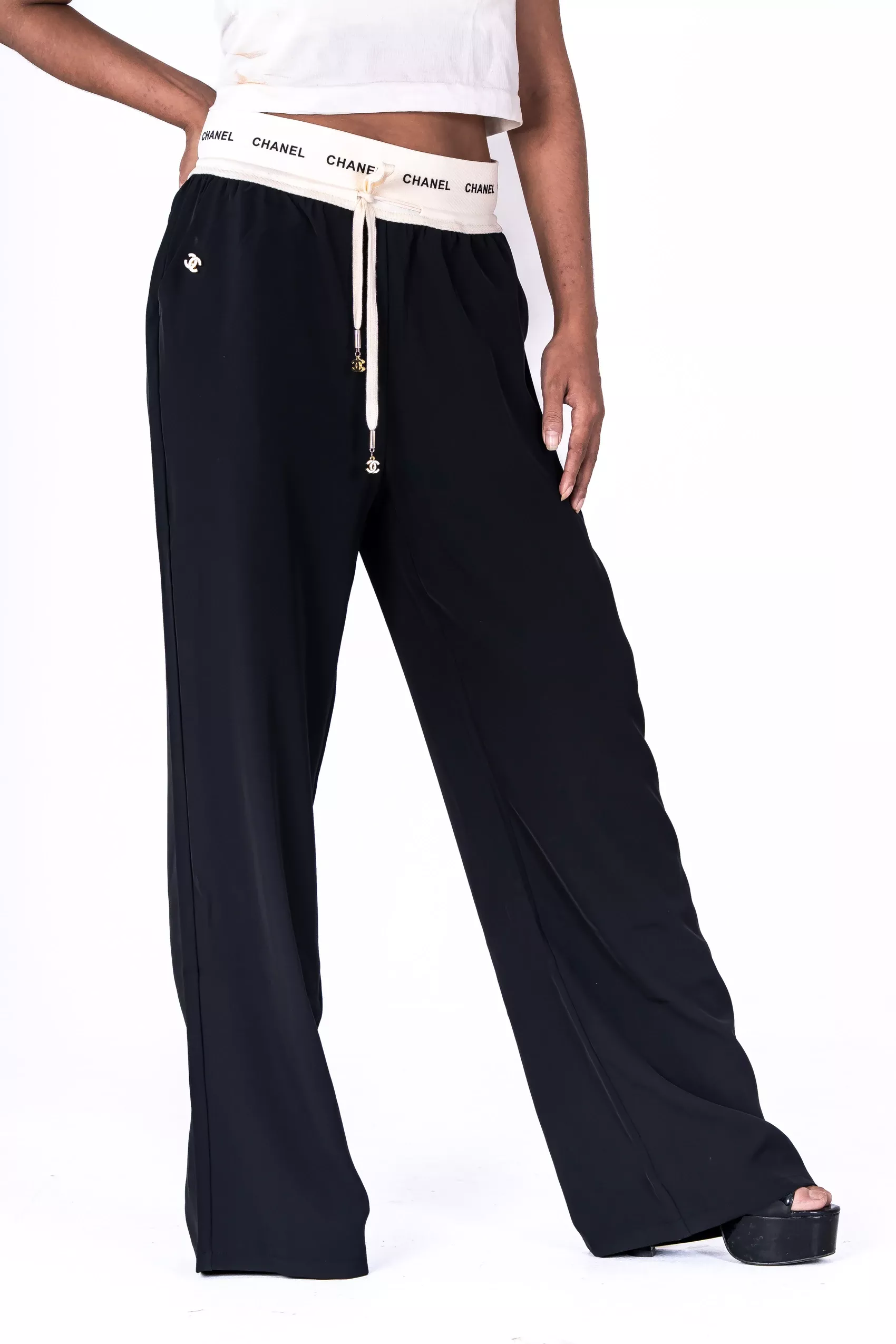 Imported Wide Belt Pant - 2278 (Black)