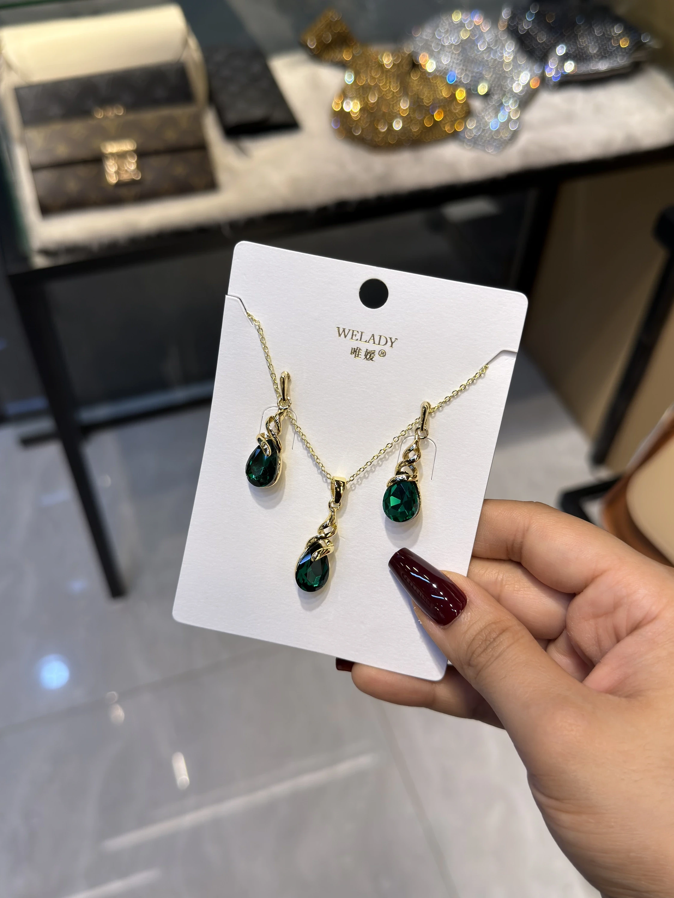 Exclusive Necklace Set – NKS-52 (Green)