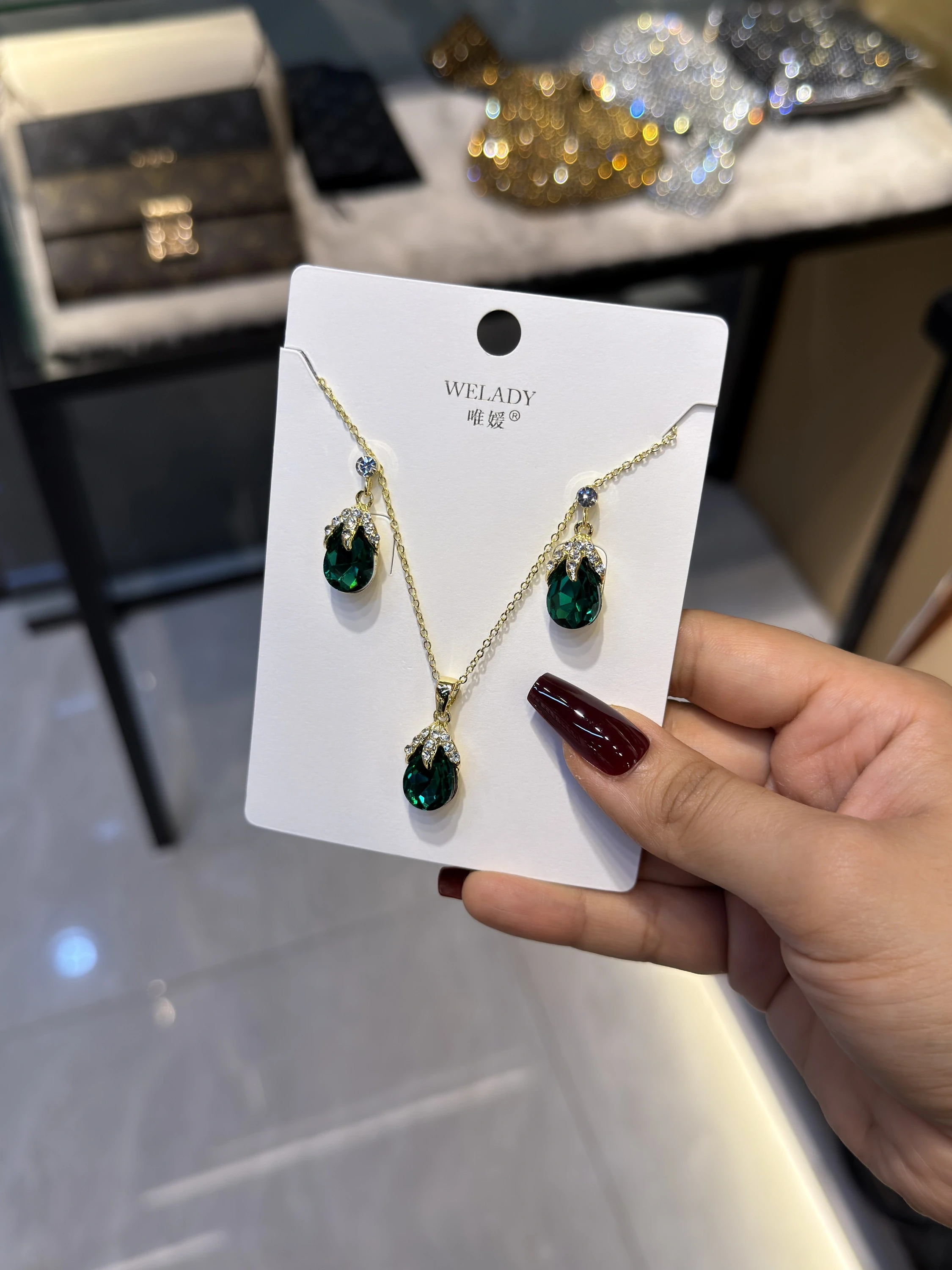 Exclusive Necklace Set – NKS-55 (Green)