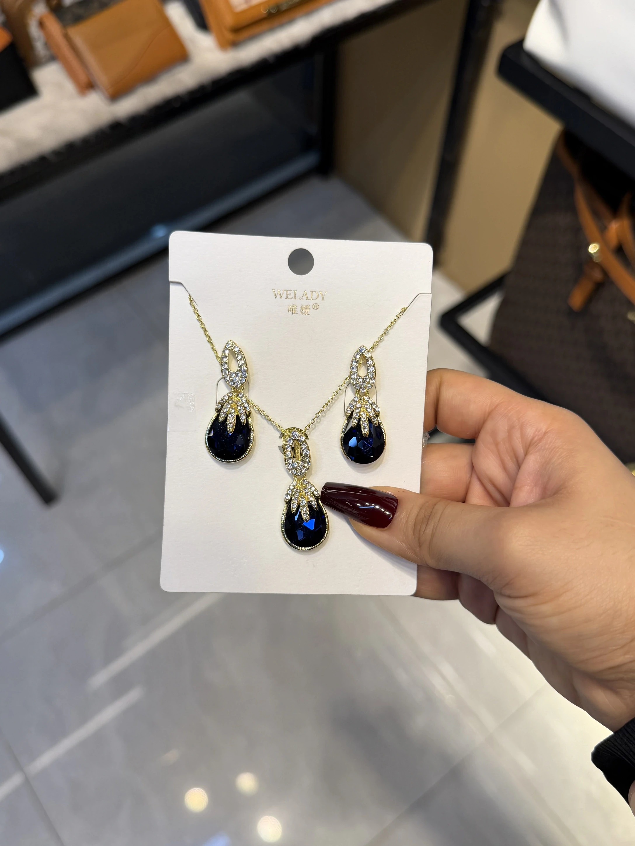 Exclusive Necklace Set – NKS-17 (Blue)