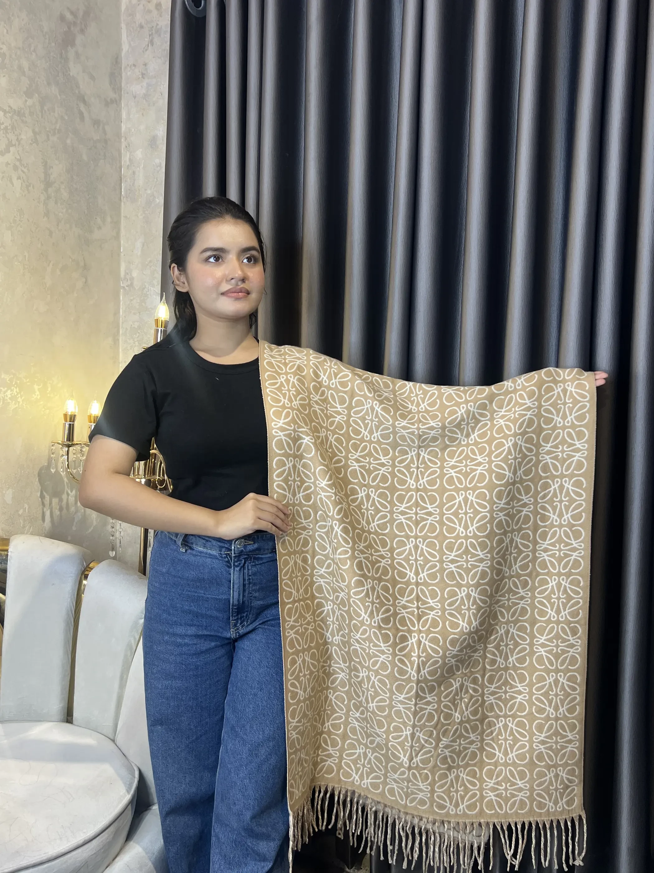 Winter Premium Shawl -TRB-001 (Beige)