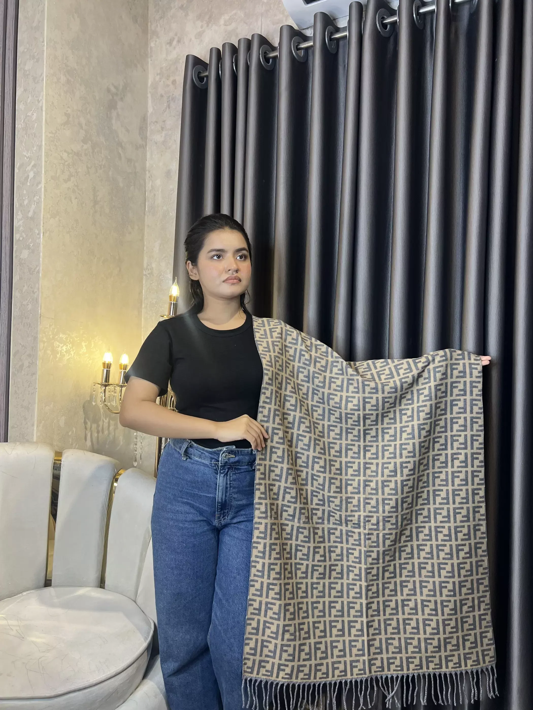 Winter Premium Shawl - FND-003 (Ash)