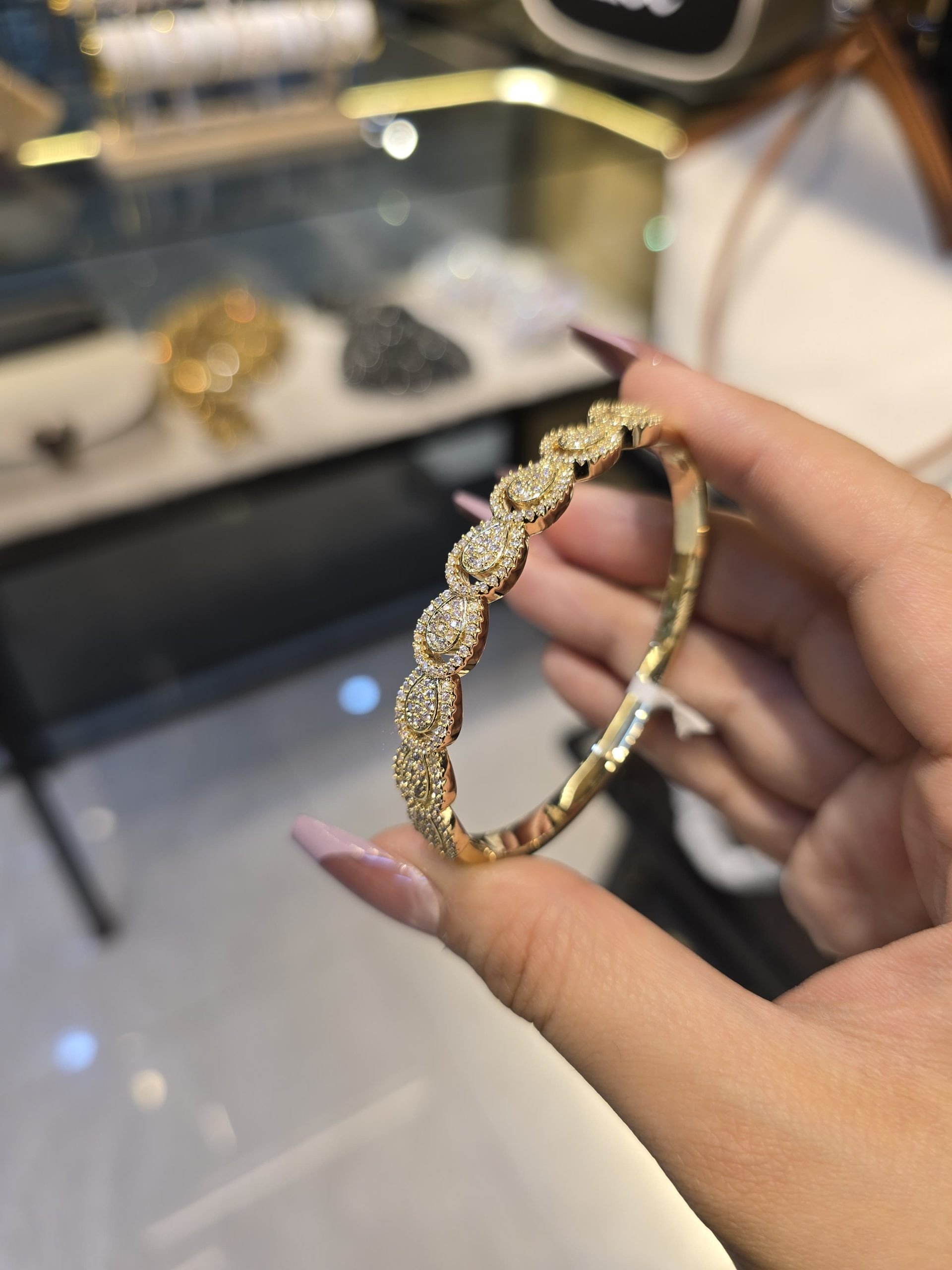 Zircon Stone Imported Bangles - 9108446K211