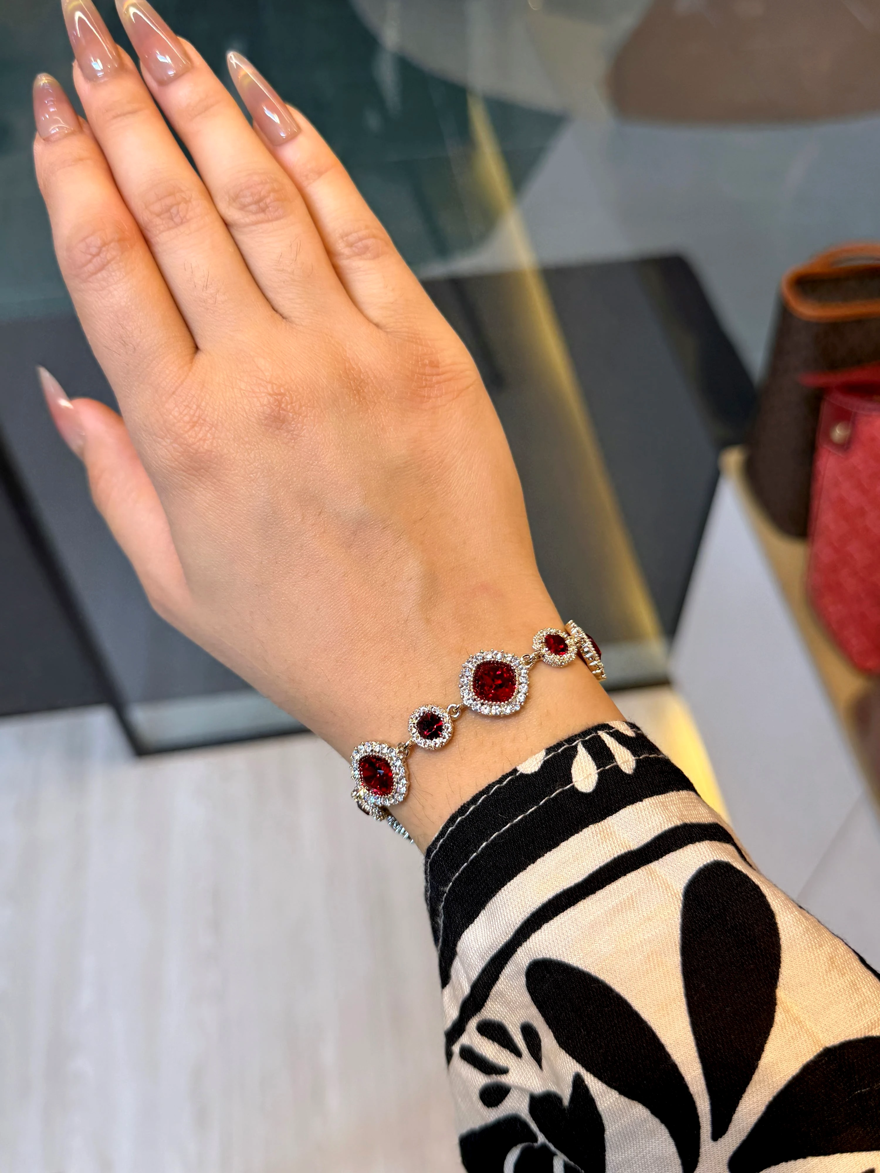 Premium Zircon Stone Bracelet - 9106595K092 (Red)