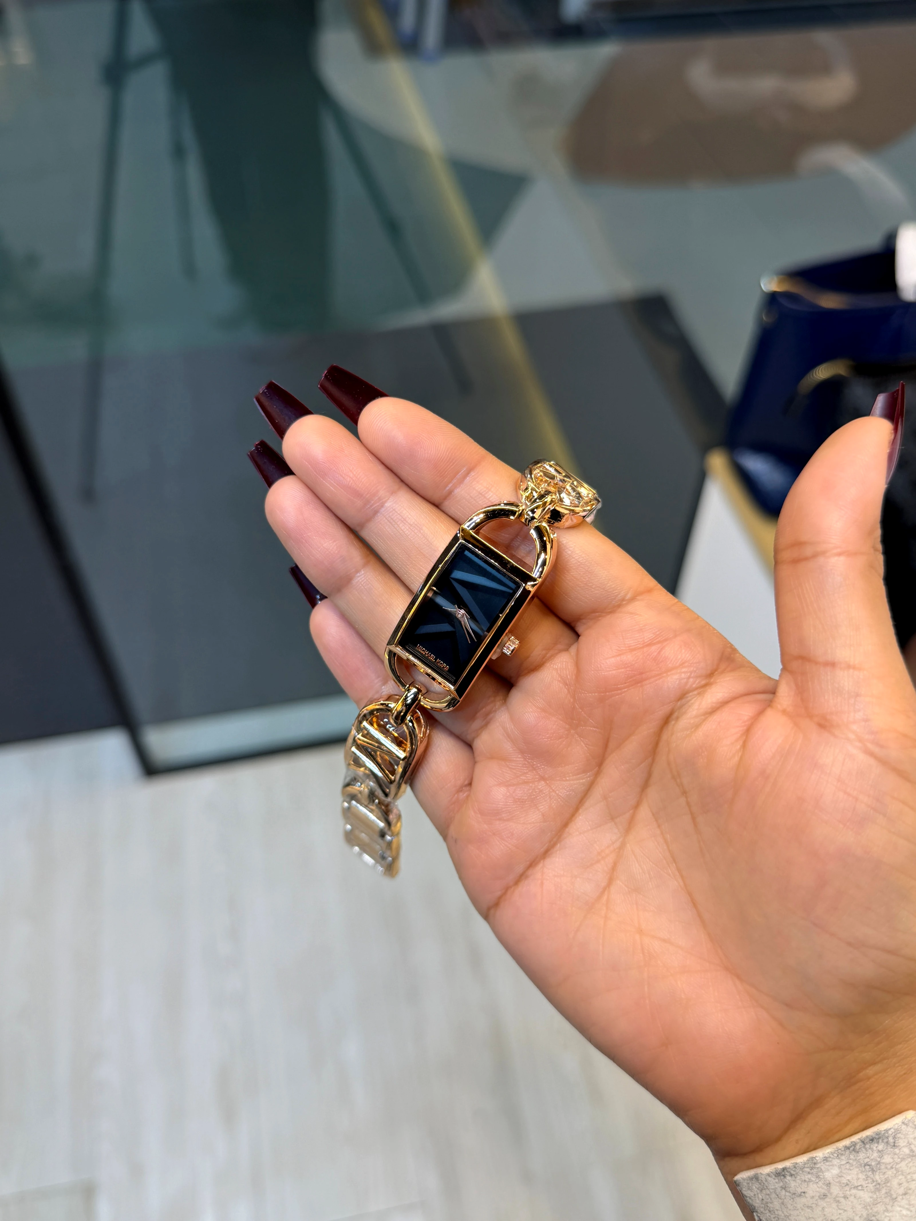 Premium Stainless Steel Watch MK-003 (Rose/Black)