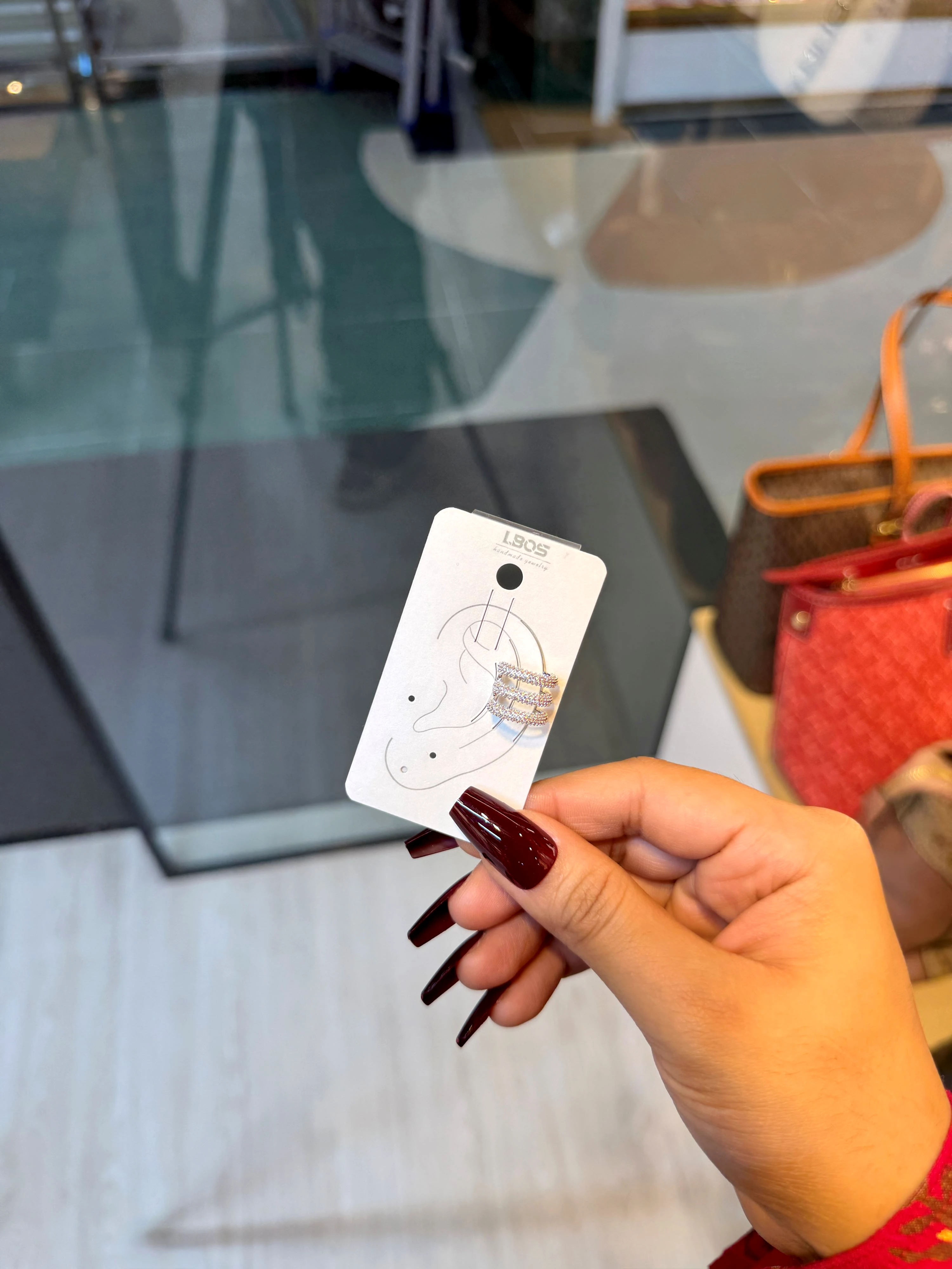 High-End Stone Ear Cuff -  1290438K001 (Silver)