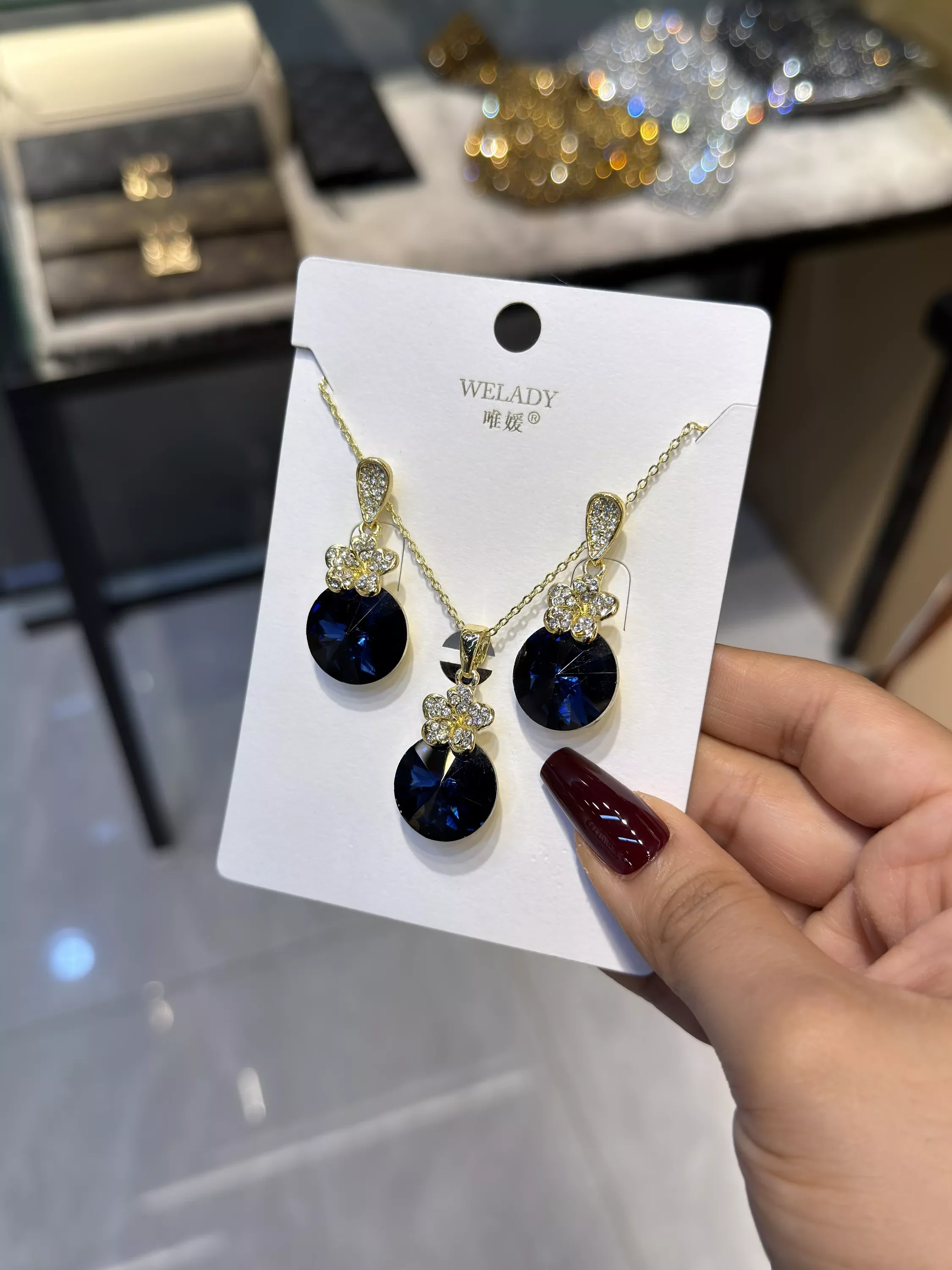 Exclusive Necklace Set – NKS-11 (Blue)