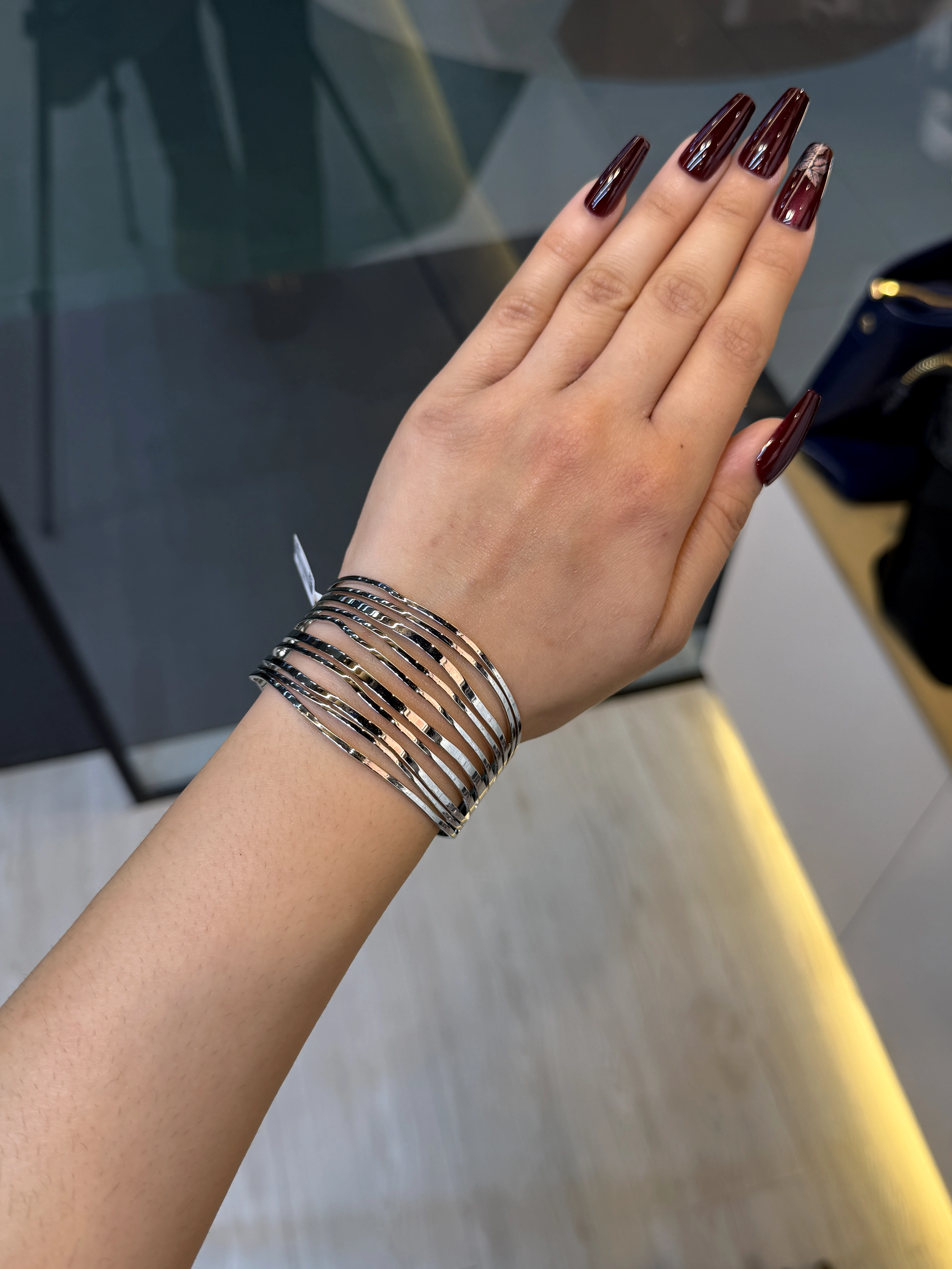 Exclusive Plated Handcuff Bangles - 9111130K011 (Silver)